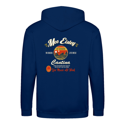 Mos Eisley Cantina Zip Hoodie – Backprint „Live Music All Week“-Zip Hoodie-True Insights