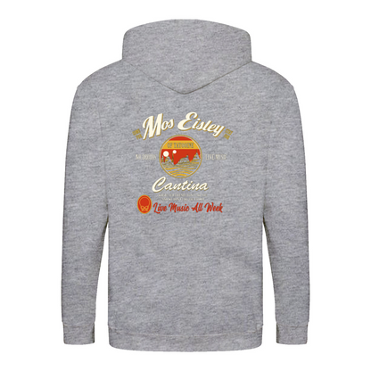 Mos Eisley Cantina Zip Hoodie – Backprint „Live Music All Week“-Zip Hoodie-True Insights