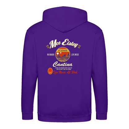 Mos Eisley Cantina Zip Hoodie – Backprint „Live Music All Week“-Zip Hoodie-True Insights