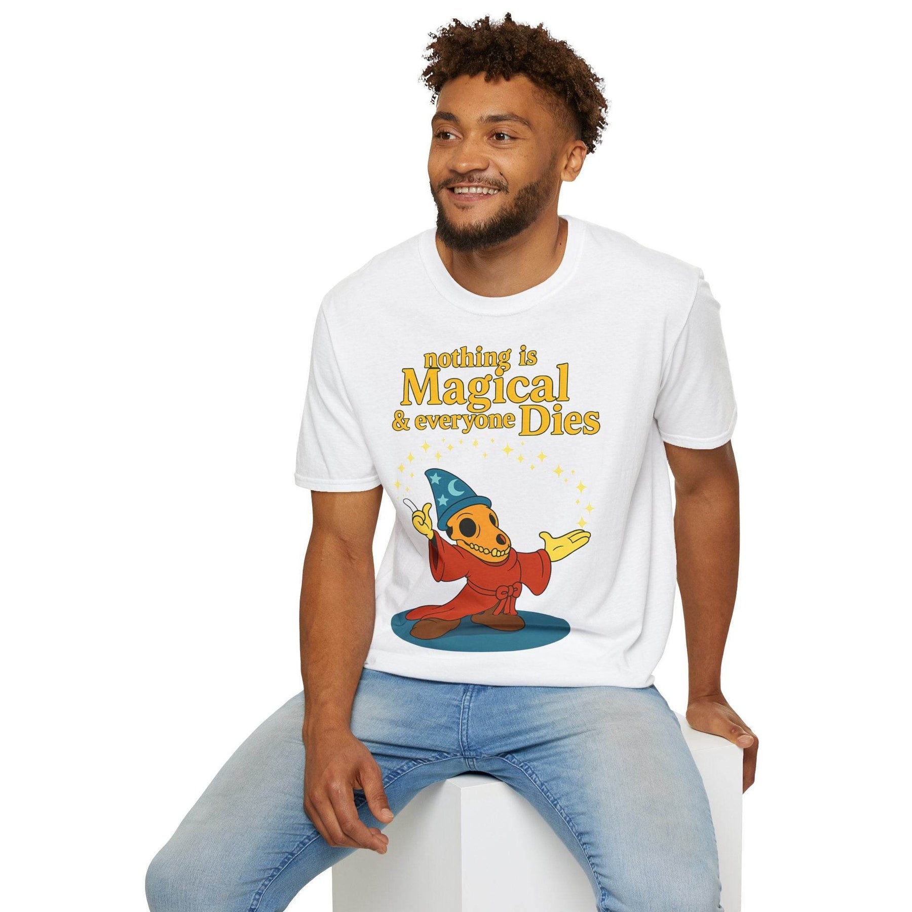 "Nothing is Magical – & everyone Dies | Satirisches Skelett-Motiv für Schwarzseher mit Humor" – Freches Satire-Design für mutige Statements | True Insights