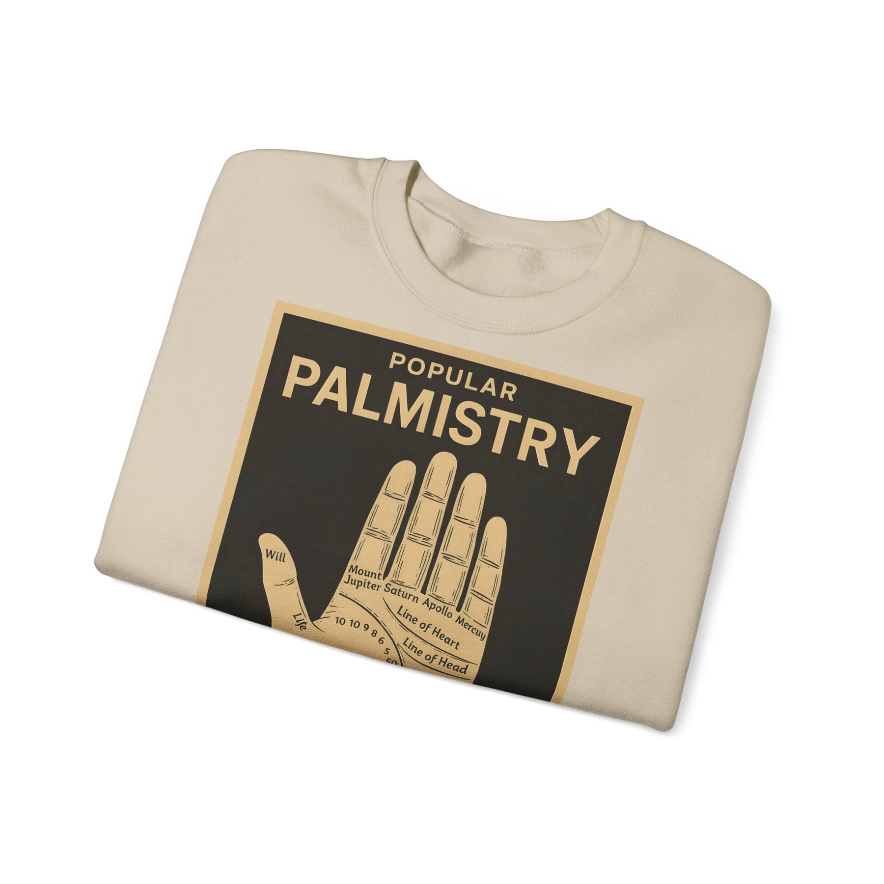 Vintage Motiv – Palmistry Sweatshirt – Retro-Handlesen-Design | Mystik trifft Ironie | True Insights Design mit Humor