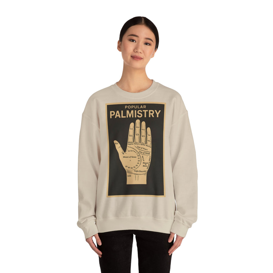 Sweat-shirt chiromancie – Motif chiromancie rétro | Mysticisme et ironie
