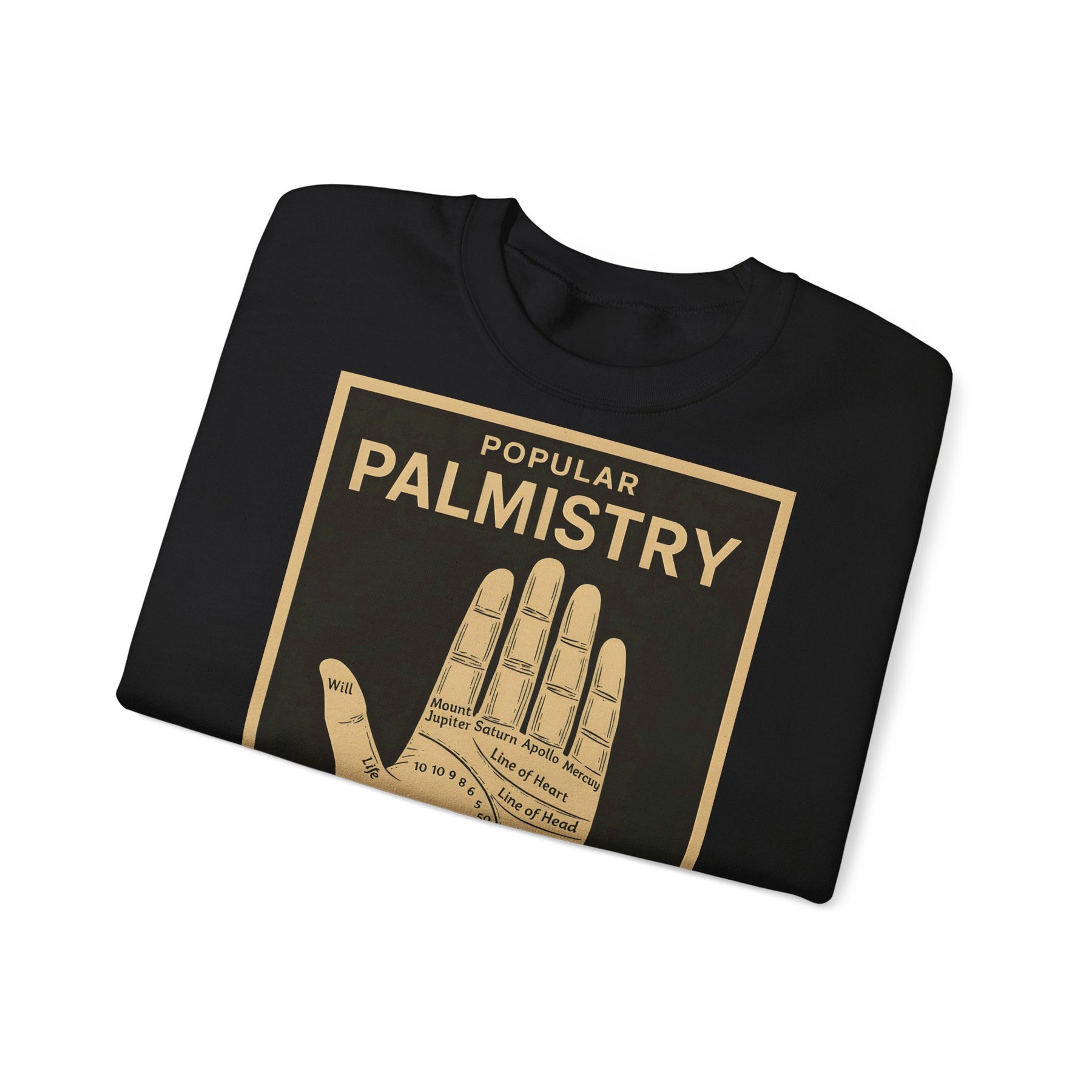 Vintage Motiv – Palmistry Sweatshirt – Retro-Handlesen-Design | Mystik trifft Ironie | True Insights Design mit Humor