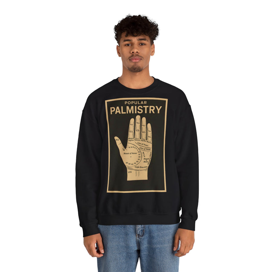 Sweat-shirt chiromancie – Motif chiromancie rétro | Mysticisme et ironie
