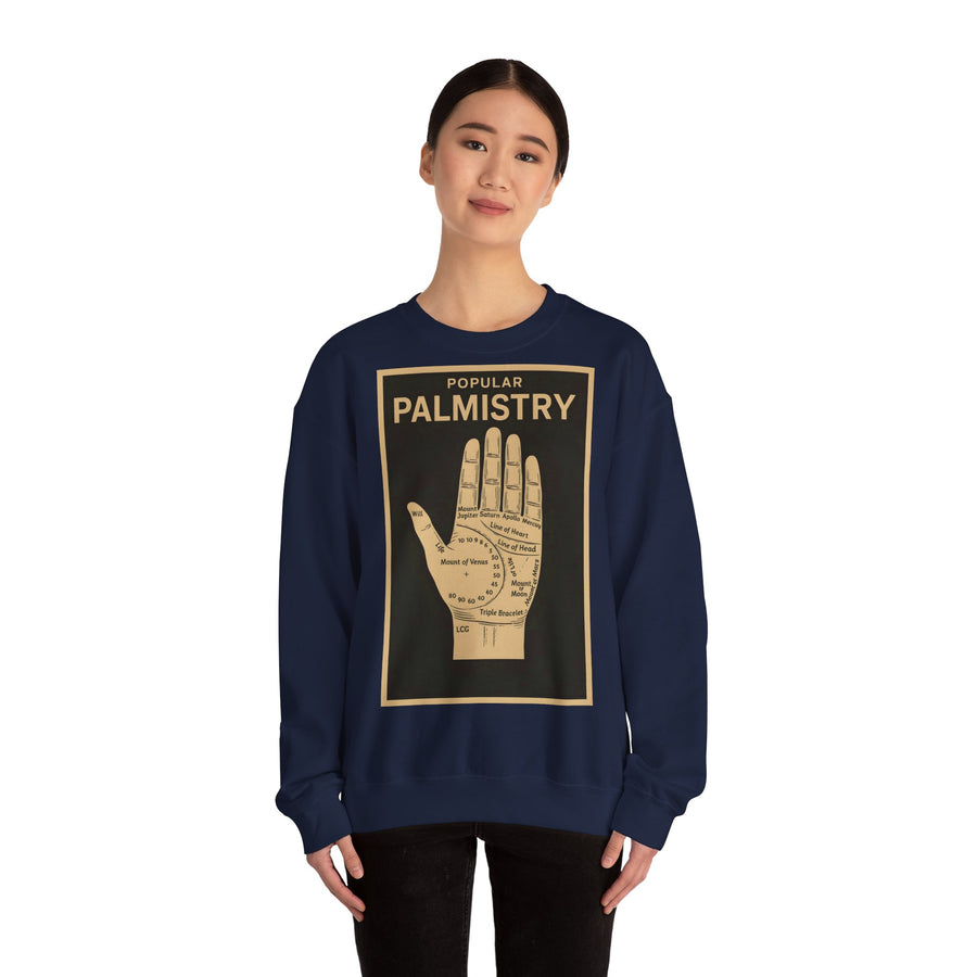Sweat-shirt chiromancie – Motif chiromancie rétro | Mysticisme et ironie