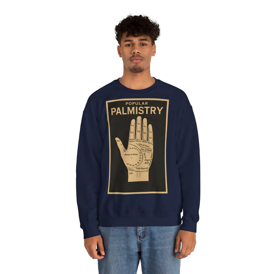 Sweat-shirt chiromancie – Motif chiromancie rétro | Mysticisme et ironie