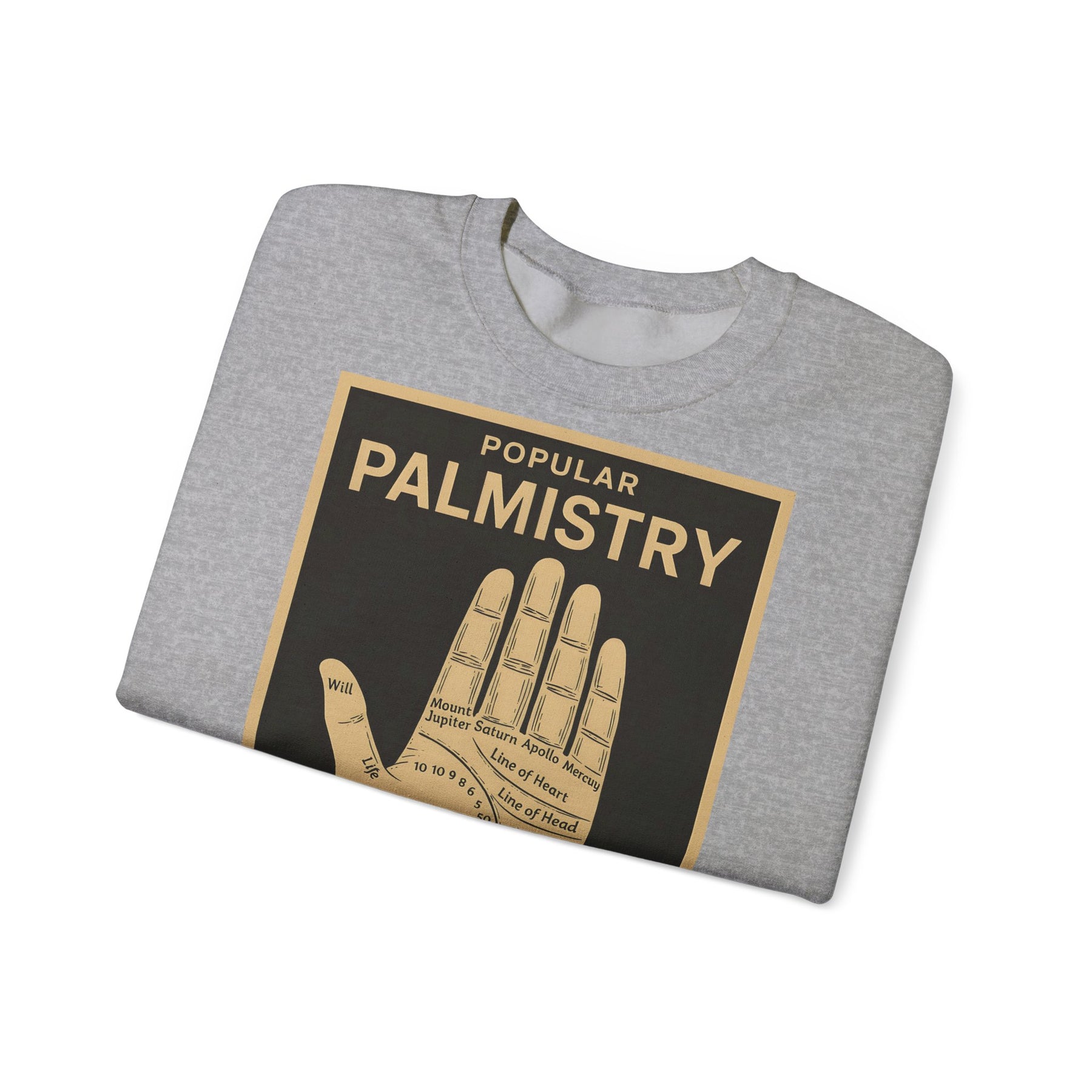 Vintage Motiv – Palmistry Sweatshirt – Retro-Handlesen-Design | Mystik trifft Ironie | True Insights Design mit Humor