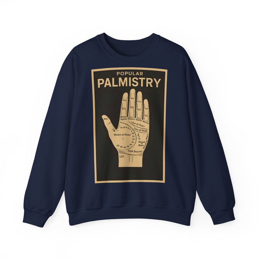 Sweat-shirt chiromancie – Motif chiromancie rétro | Mysticisme et ironie