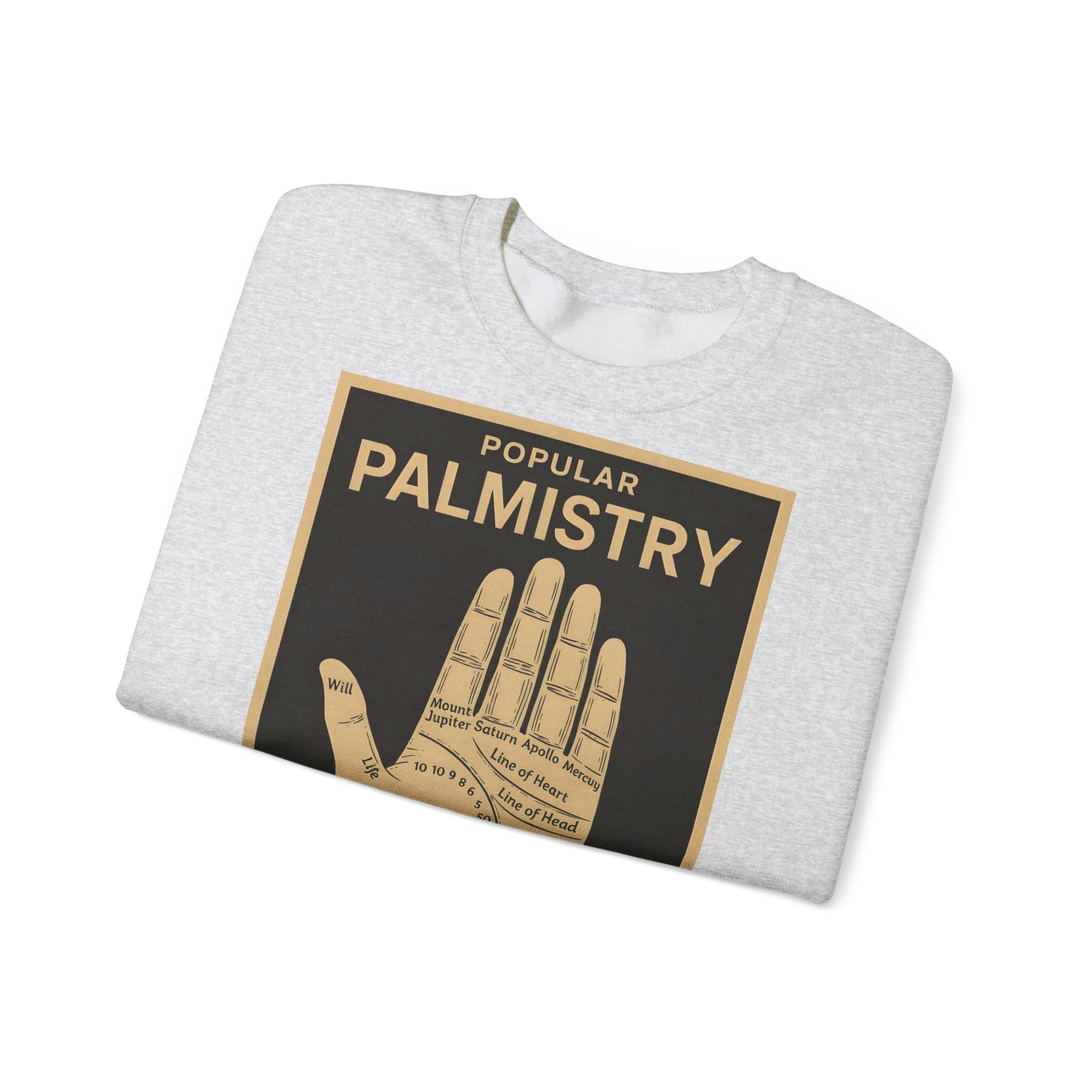 Vintage Motiv – Palmistry Sweatshirt – Retro-Handlesen-Design | Mystik trifft Ironie | True Insights Design mit Humor