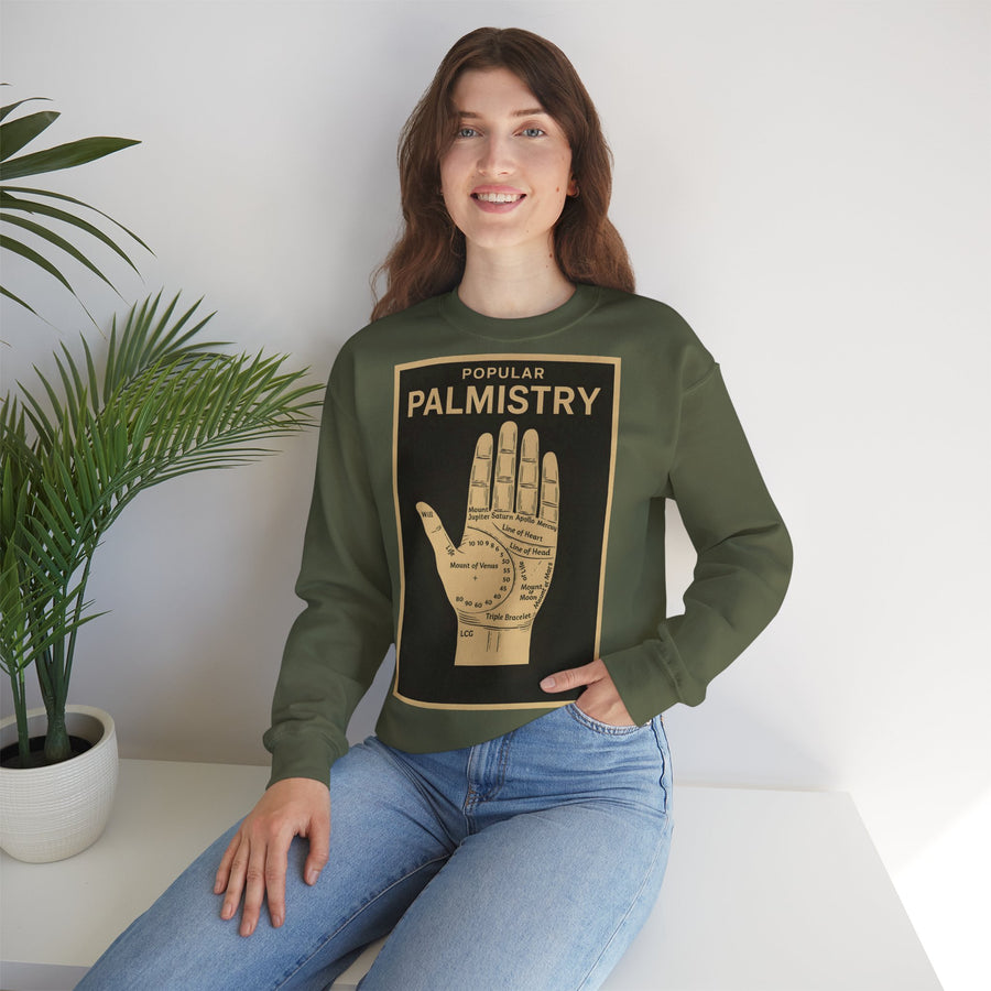 Sweat-shirt chiromancie – Motif chiromancie rétro | Mysticisme et ironie