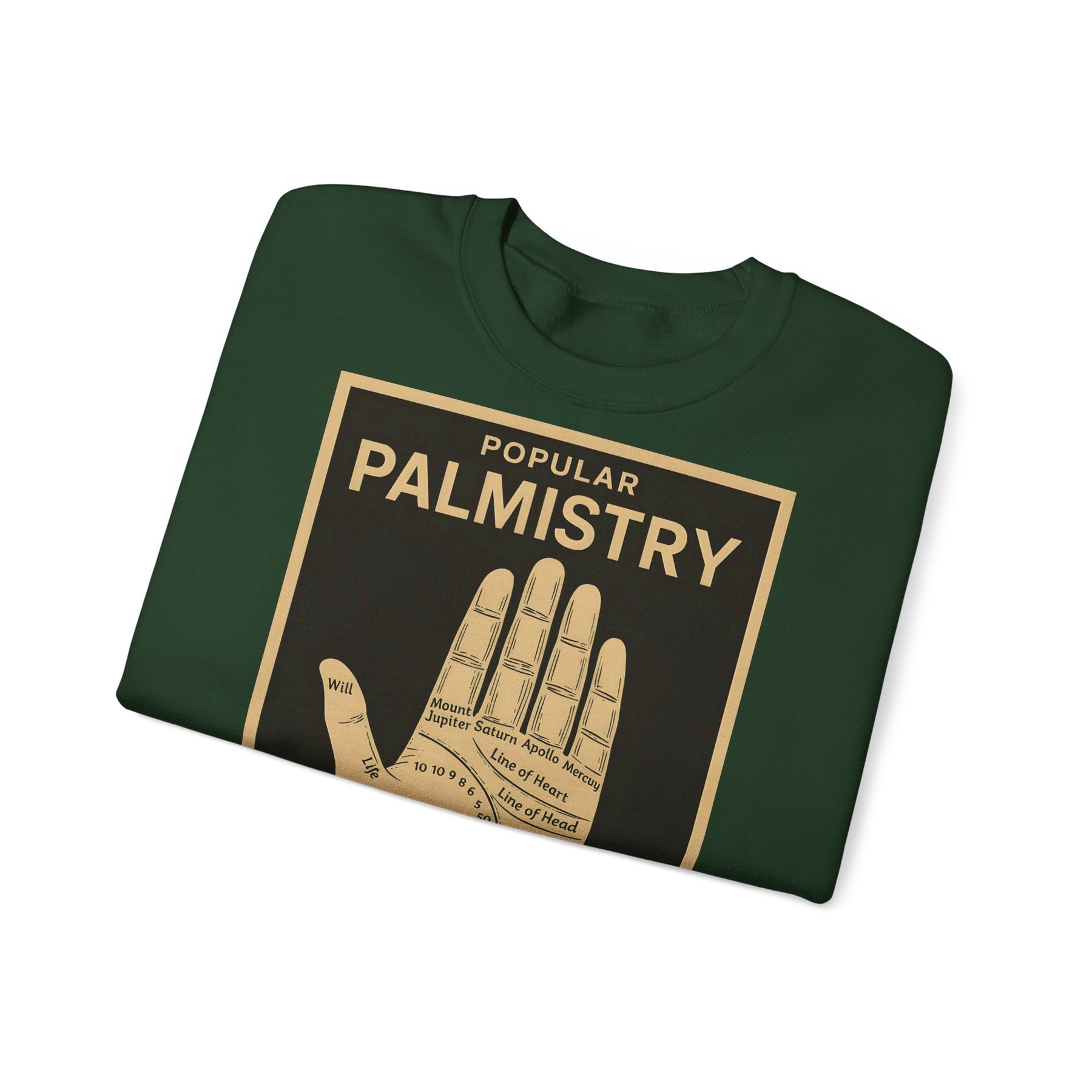 Vintage Motiv – Palmistry Sweatshirt – Retro-Handlesen-Design | Mystik trifft Ironie | True Insights Design mit Humor