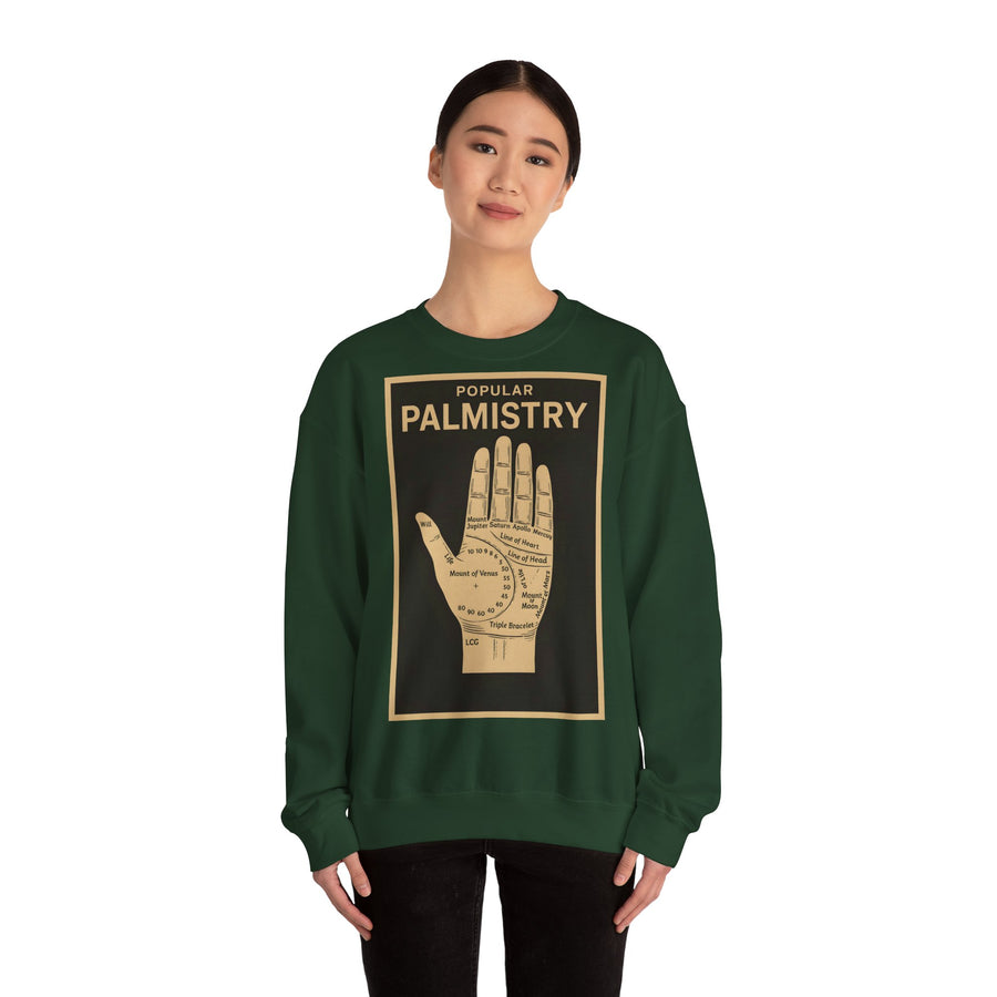 Sweat-shirt chiromancie – Motif chiromancie rétro | Mysticisme et ironie