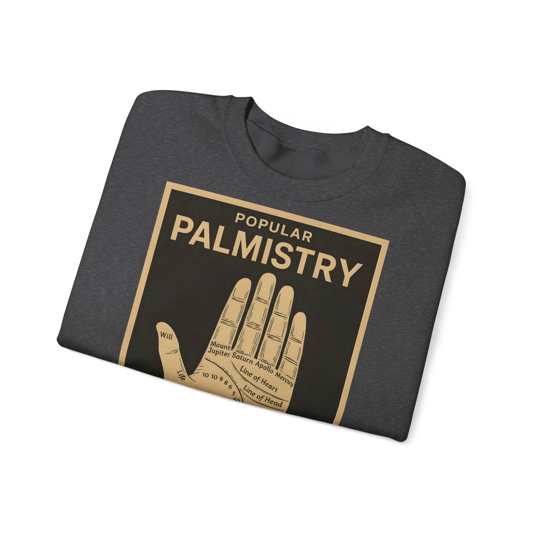 Vintage Motiv – Palmistry Sweatshirt – Retro-Handlesen-Design | Mystik trifft Ironie | True Insights Design mit Humor