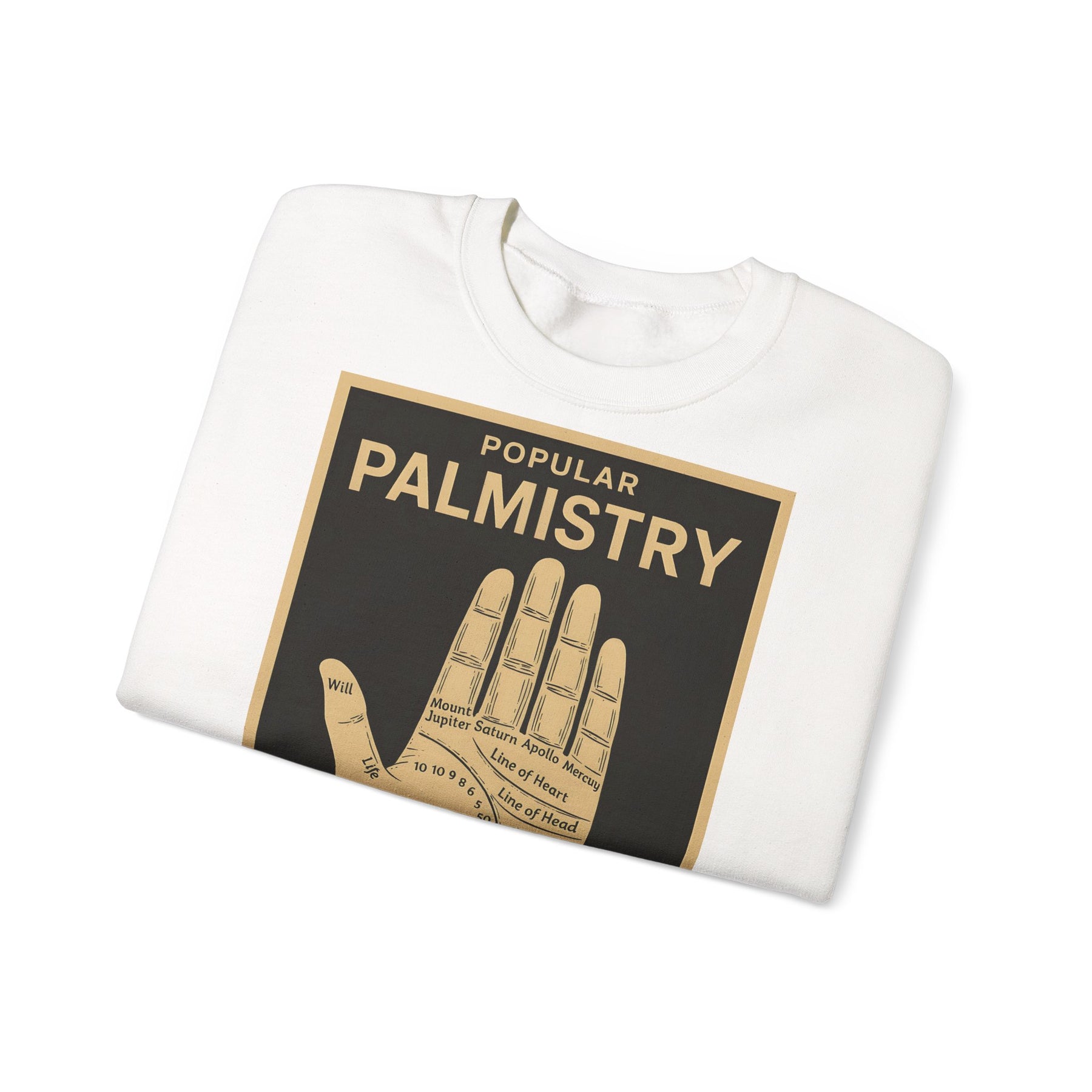 Vintage Motiv – Palmistry Sweatshirt – Retro-Handlesen-Design | Mystik trifft Ironie | True Insights Design mit Humor