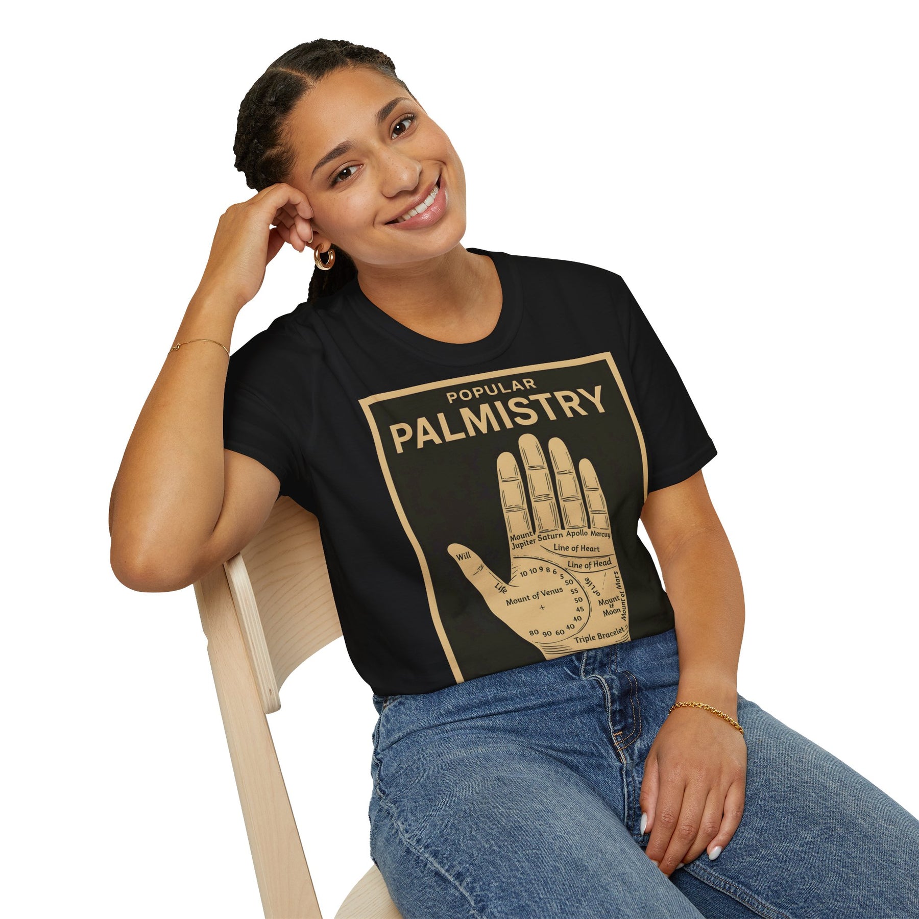 Palmistry T-Shirt – Vintage-Handlinien-Motiv | Esoterik trifft Design – Freches Satire-Design für mutige Statements | True Insights