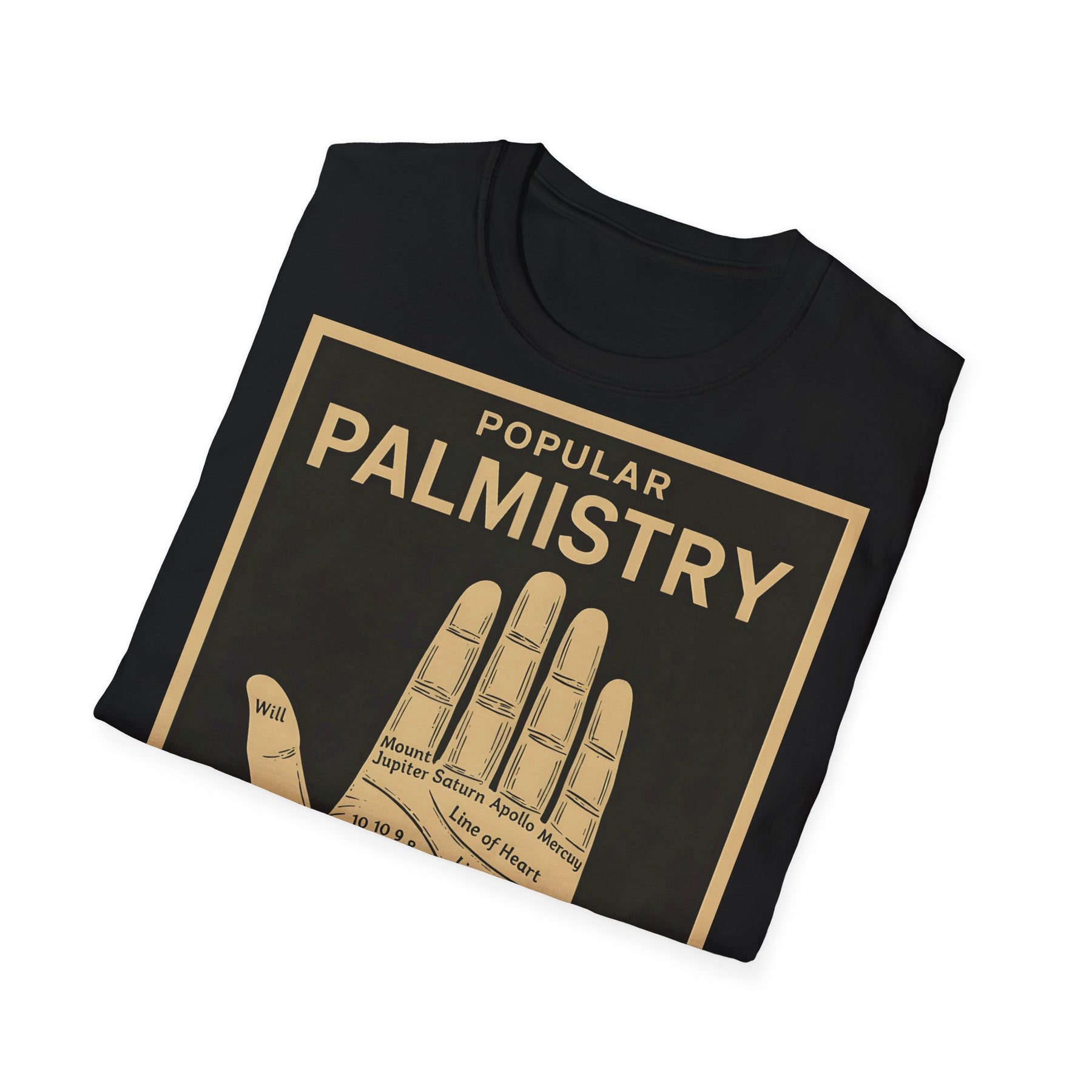 Palmistry T-Shirt – Vintage-Handlinien-Motiv | Esoterik trifft Design – Freches Satire-Design für mutige Statements | True Insights