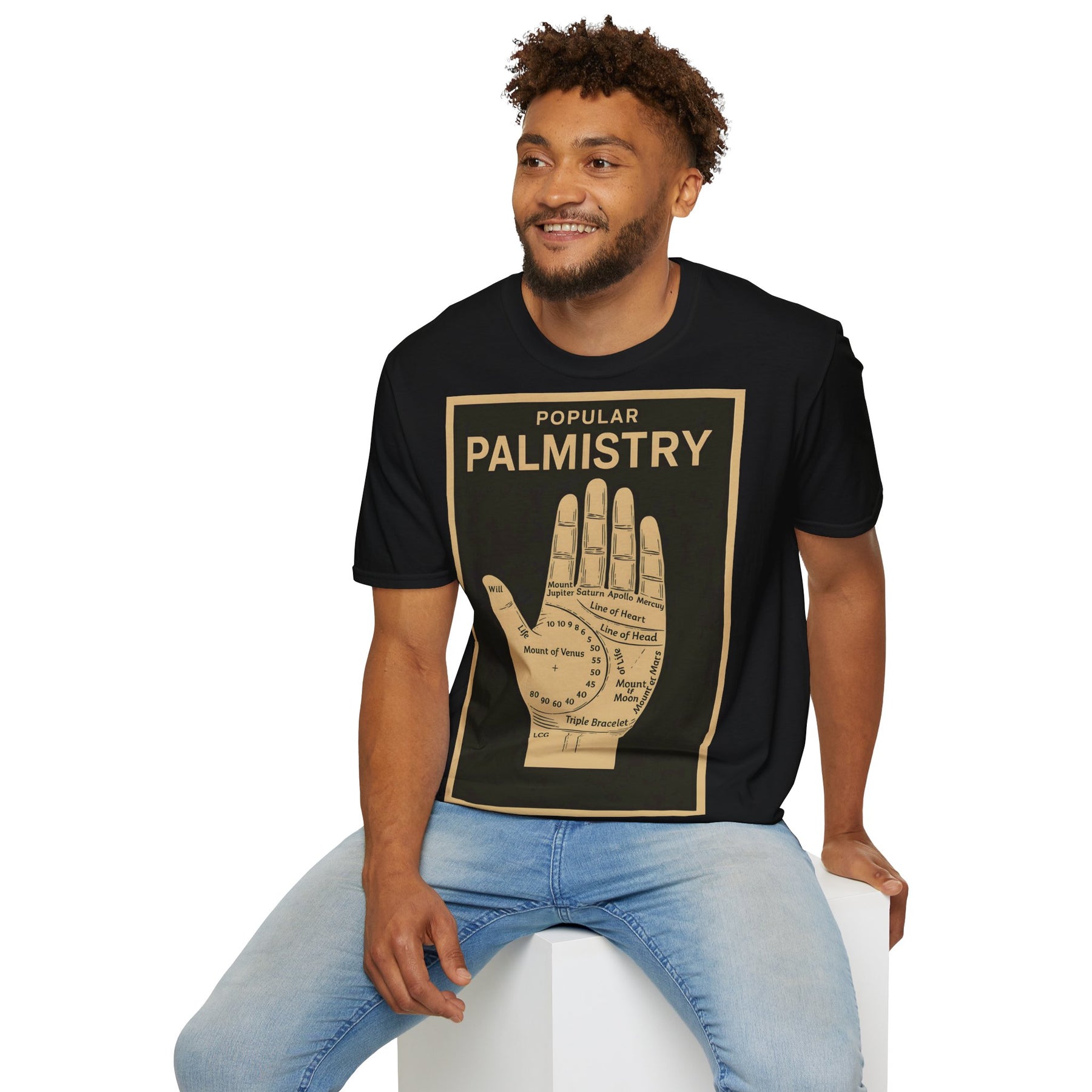 Palmistry T-Shirt – Vintage-Handlinien-Motiv | Esoterik trifft Design – Freches Satire-Design für mutige Statements | True Insights