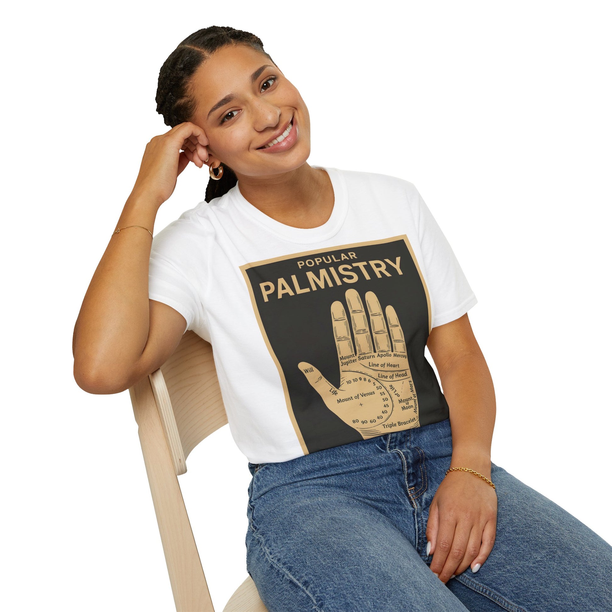 Palmistry T-Shirt – Vintage-Handlinien-Motiv | Esoterik trifft Design – Freches Satire-Design für mutige Statements | True Insights