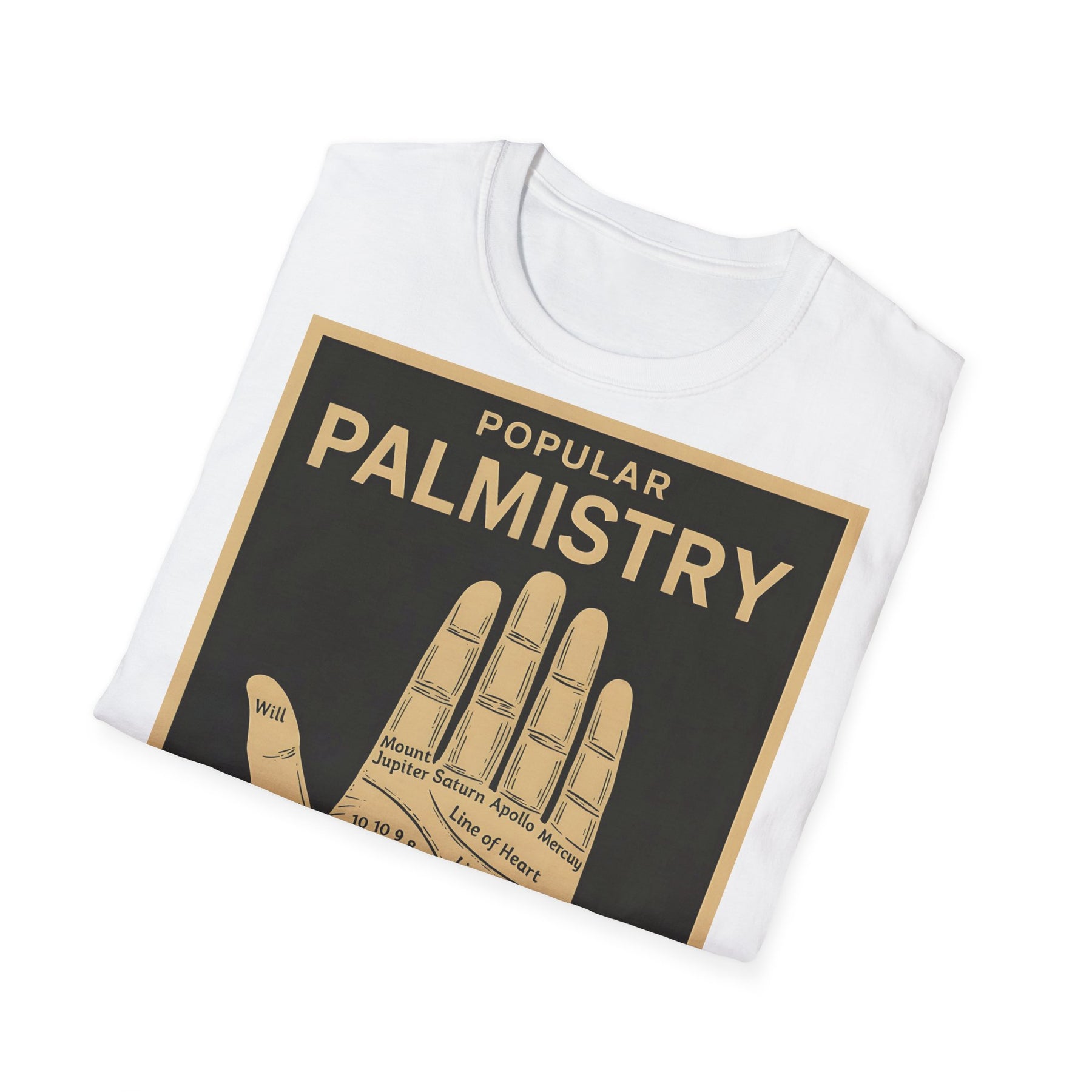 Palmistry T-Shirt – Vintage-Handlinien-Motiv | Esoterik trifft Design – Freches Satire-Design für mutige Statements | True Insights