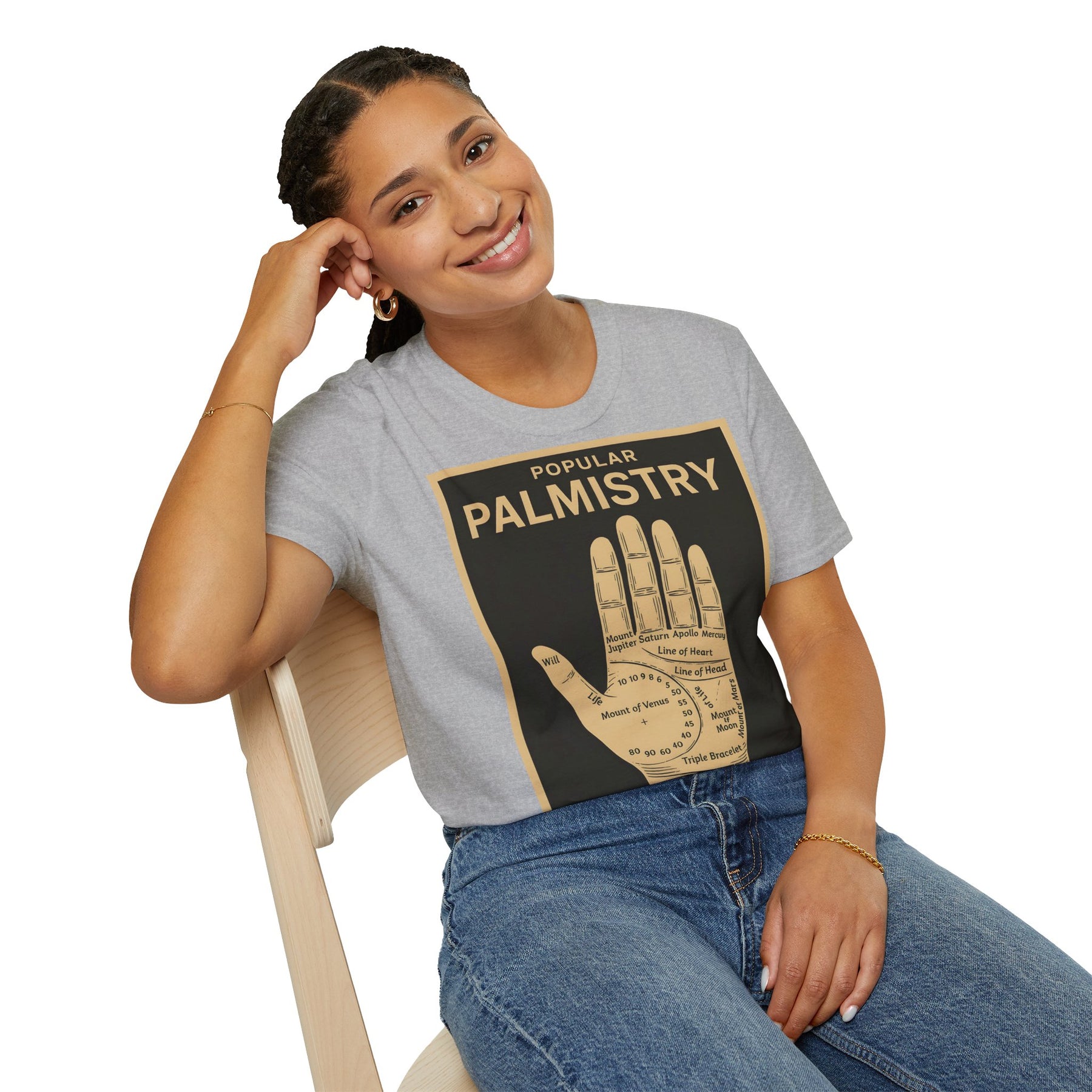 Palmistry T-Shirt – Vintage-Handlinien-Motiv | Esoterik trifft Design – Freches Satire-Design für mutige Statements | True Insights