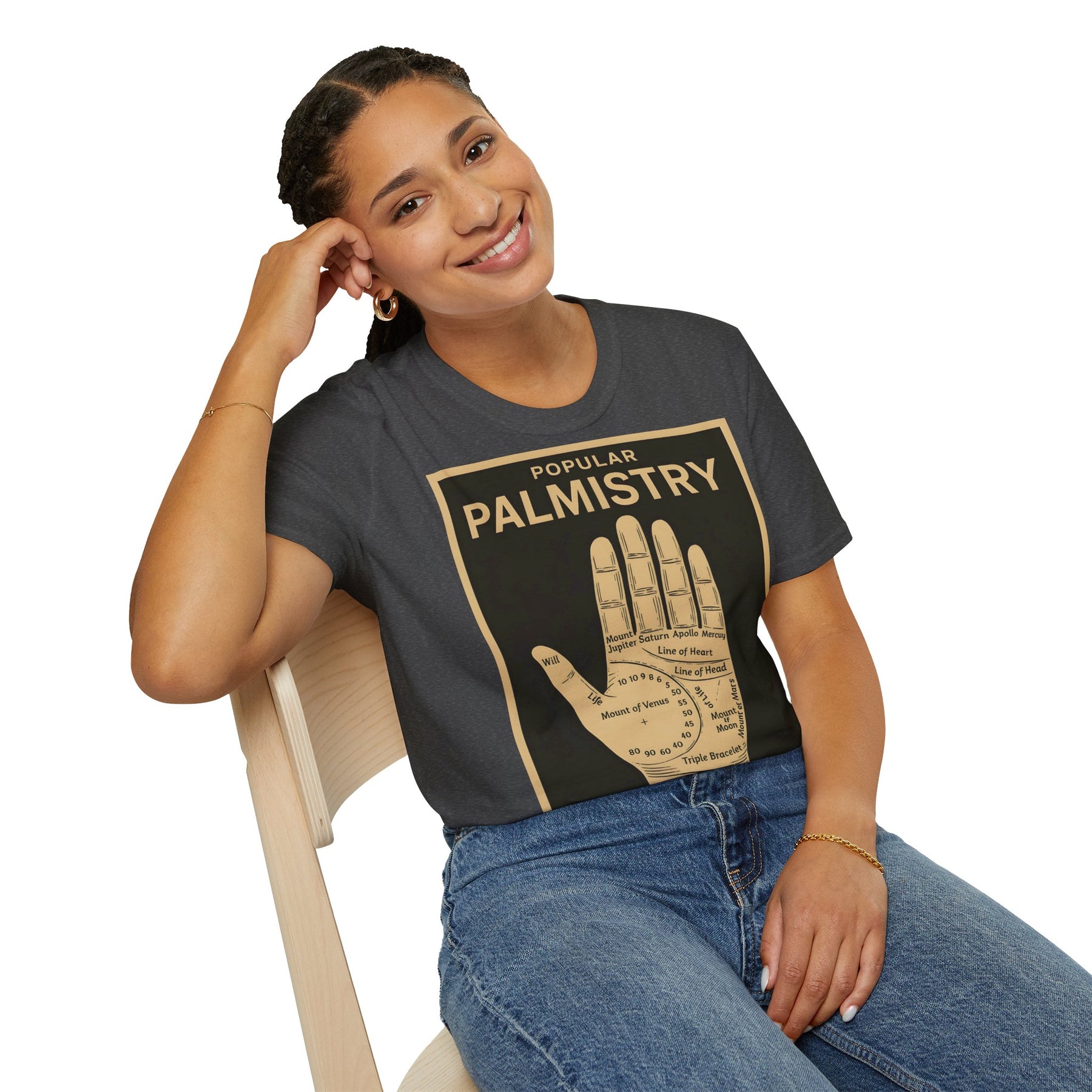 Palmistry T-Shirt – Vintage-Handlinien-Motiv | Esoterik trifft Design – Freches Satire-Design für mutige Statements | True Insights