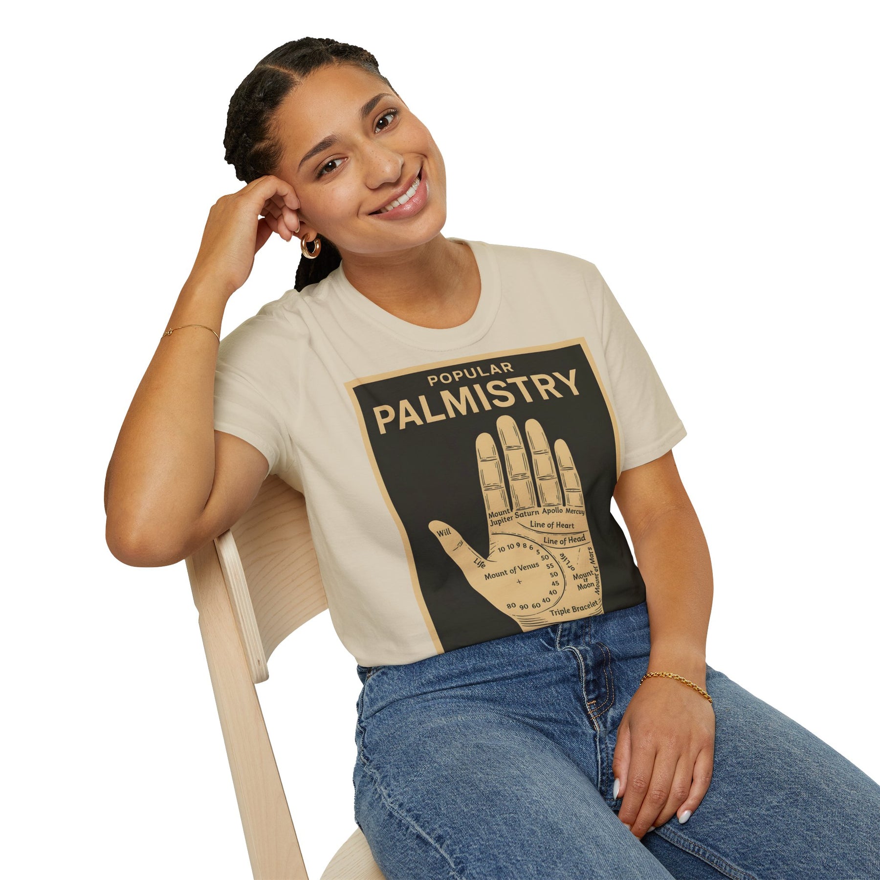 Palmistry T-Shirt – Vintage-Handlinien-Motiv | Esoterik trifft Design – Freches Satire-Design für mutige Statements | True Insights