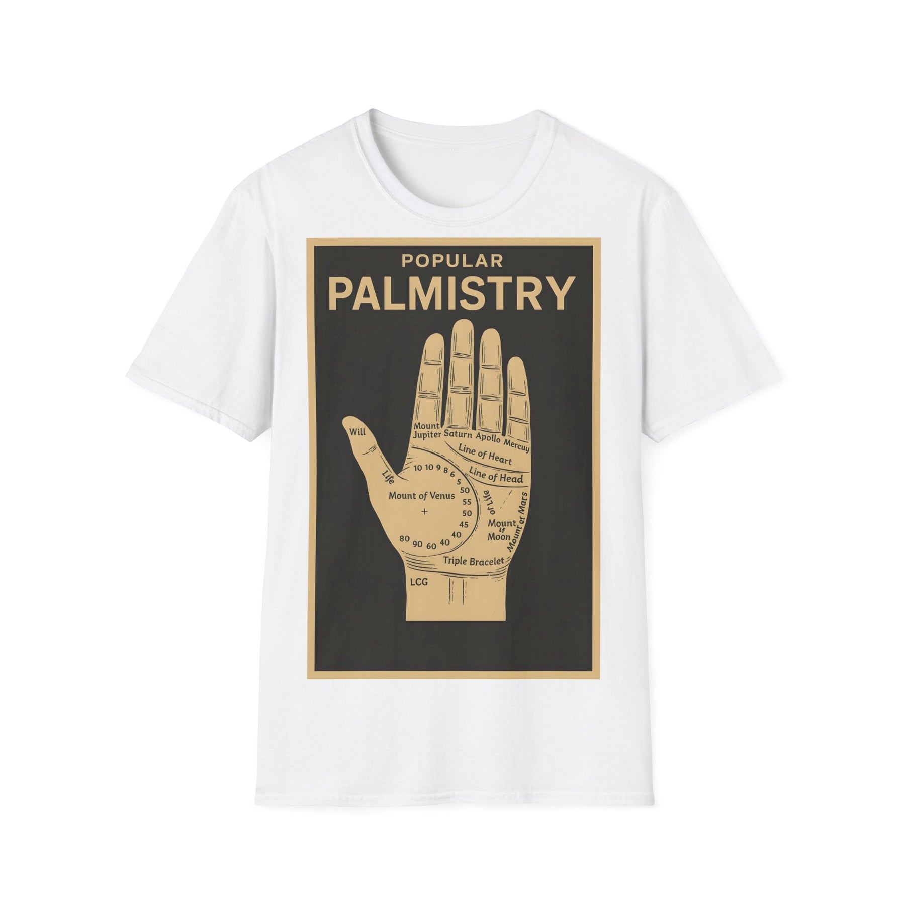 Palmistry T-Shirt – Vintage-Handlinien-Motiv | Esoterik trifft Design – Freches Satire-Design für mutige Statements | True Insights