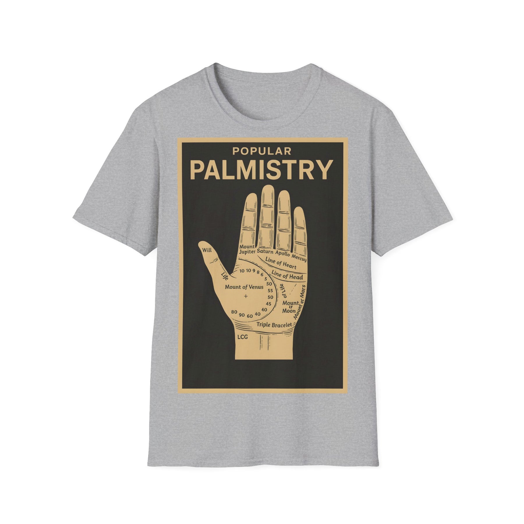 Palmistry T-Shirt – Vintage-Handlinien-Motiv | Esoterik trifft Design – Freches Satire-Design für mutige Statements | True Insights