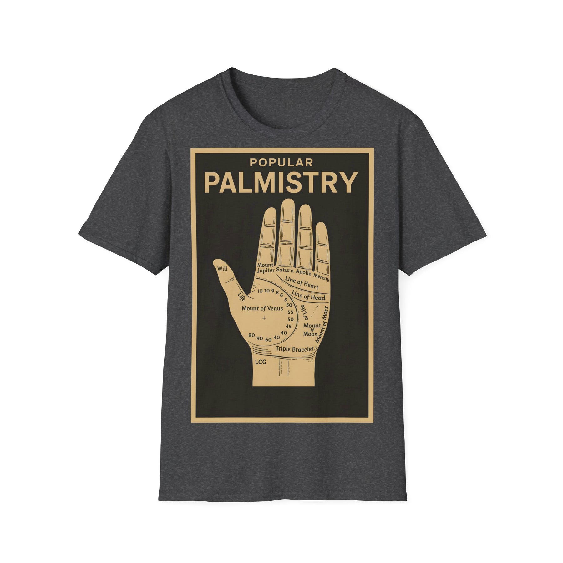 Palmistry T-Shirt – Vintage-Handlinien-Motiv | Esoterik trifft Design – Freches Satire-Design für mutige Statements | True Insights