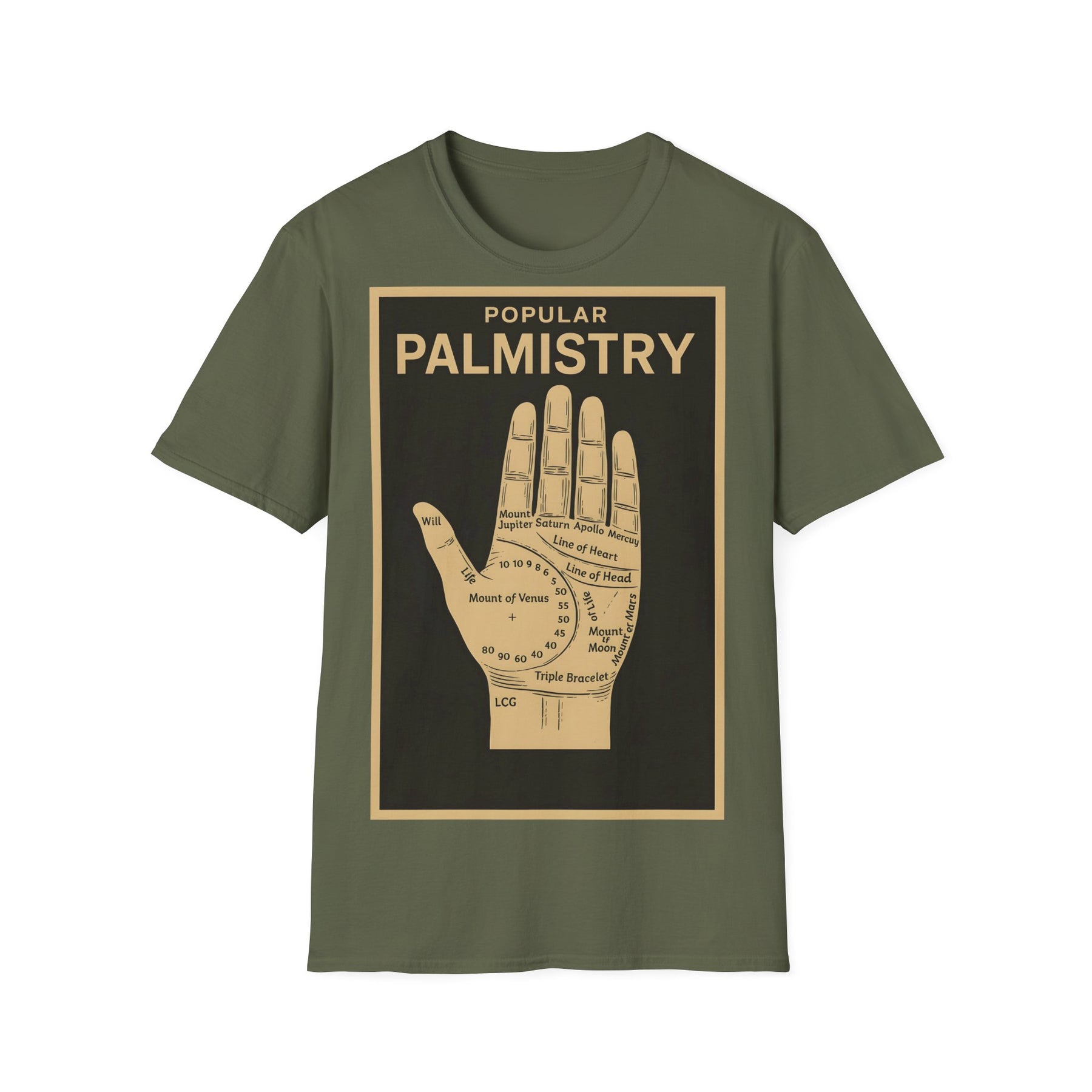 Palmistry T-Shirt – Vintage-Handlinien-Motiv | Esoterik trifft Design – Freches Satire-Design für mutige Statements | True Insights