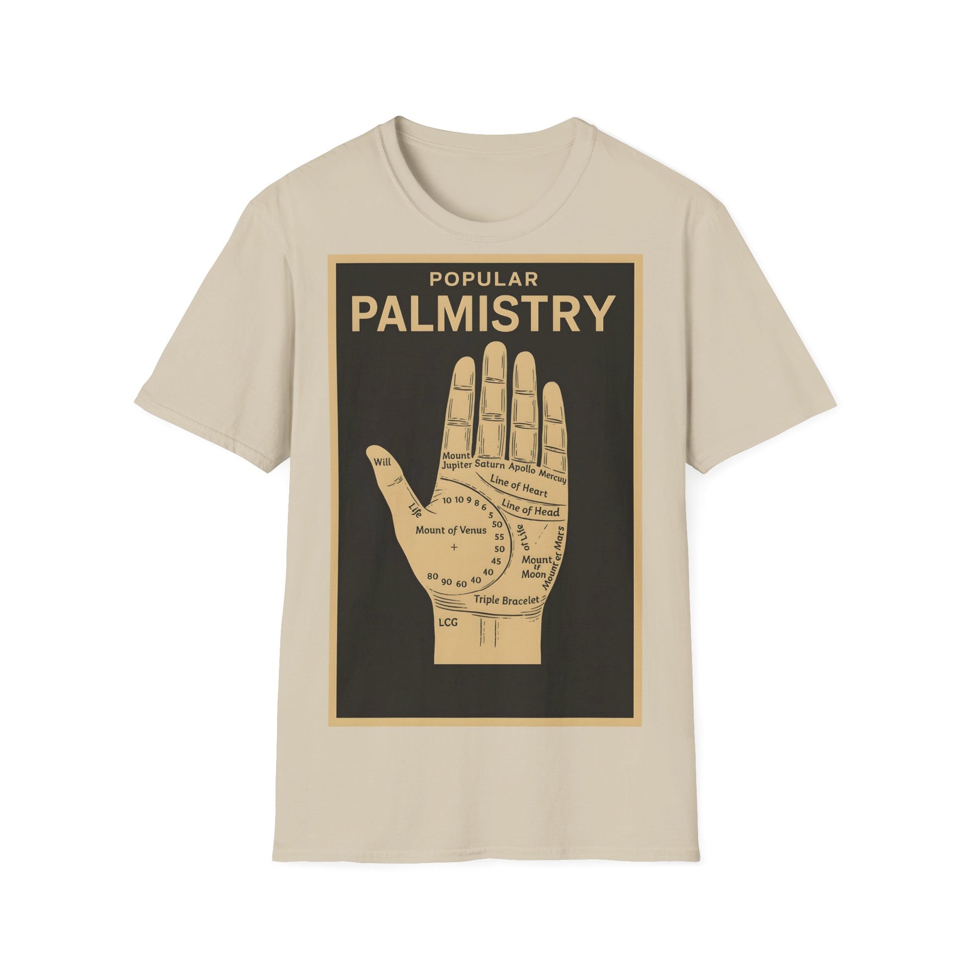 Palmistry T-Shirt – Vintage-Handlinien-Motiv | Esoterik trifft Design – Freches Satire-Design für mutige Statements | True Insights
