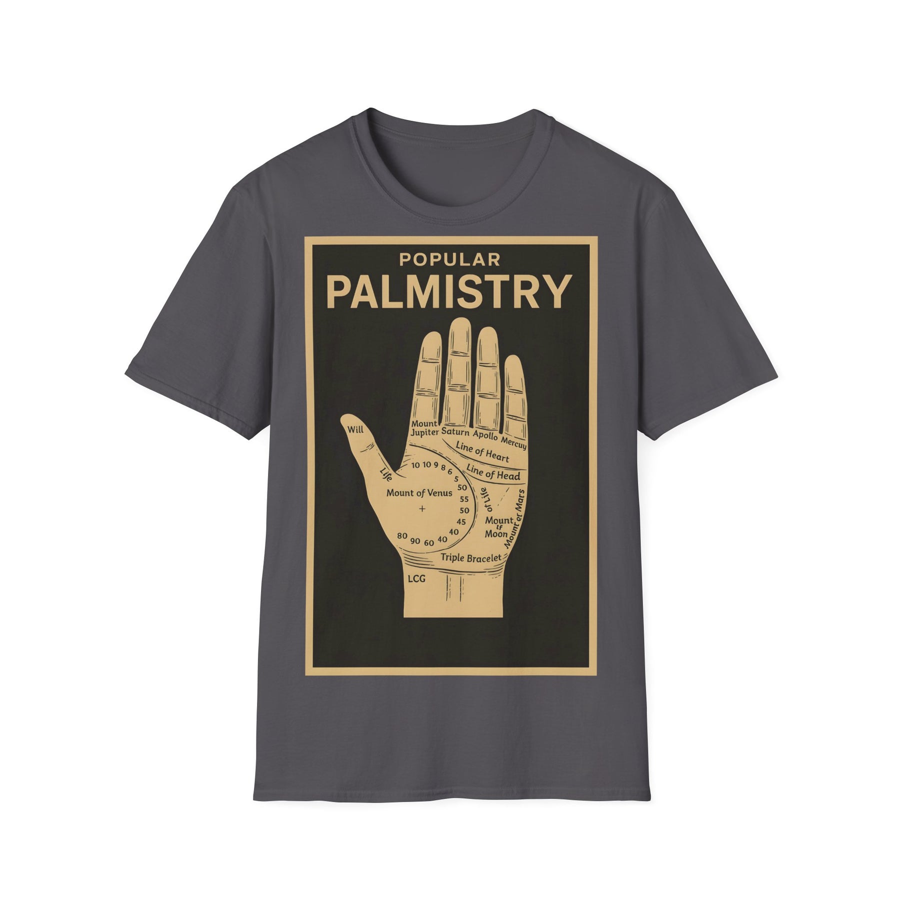 Palmistry T-Shirt – Vintage-Handlinien-Motiv | Esoterik trifft Design – Freches Satire-Design für mutige Statements | True Insights