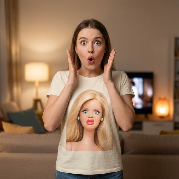 T-Shirt Geschokt Gezicht – Grappig Cadeau voor Mannen