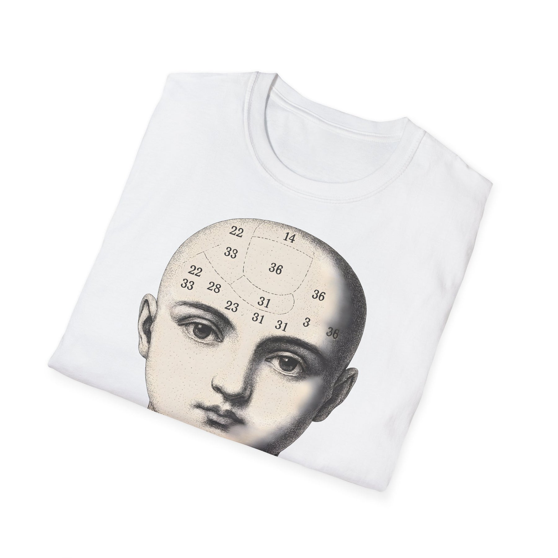 Phrenologie T-Shirt – Vintage Schädelillustration | Wissenschaft trifft Ästhetik – Freches Satire-Design für mutige Statements | True Insights