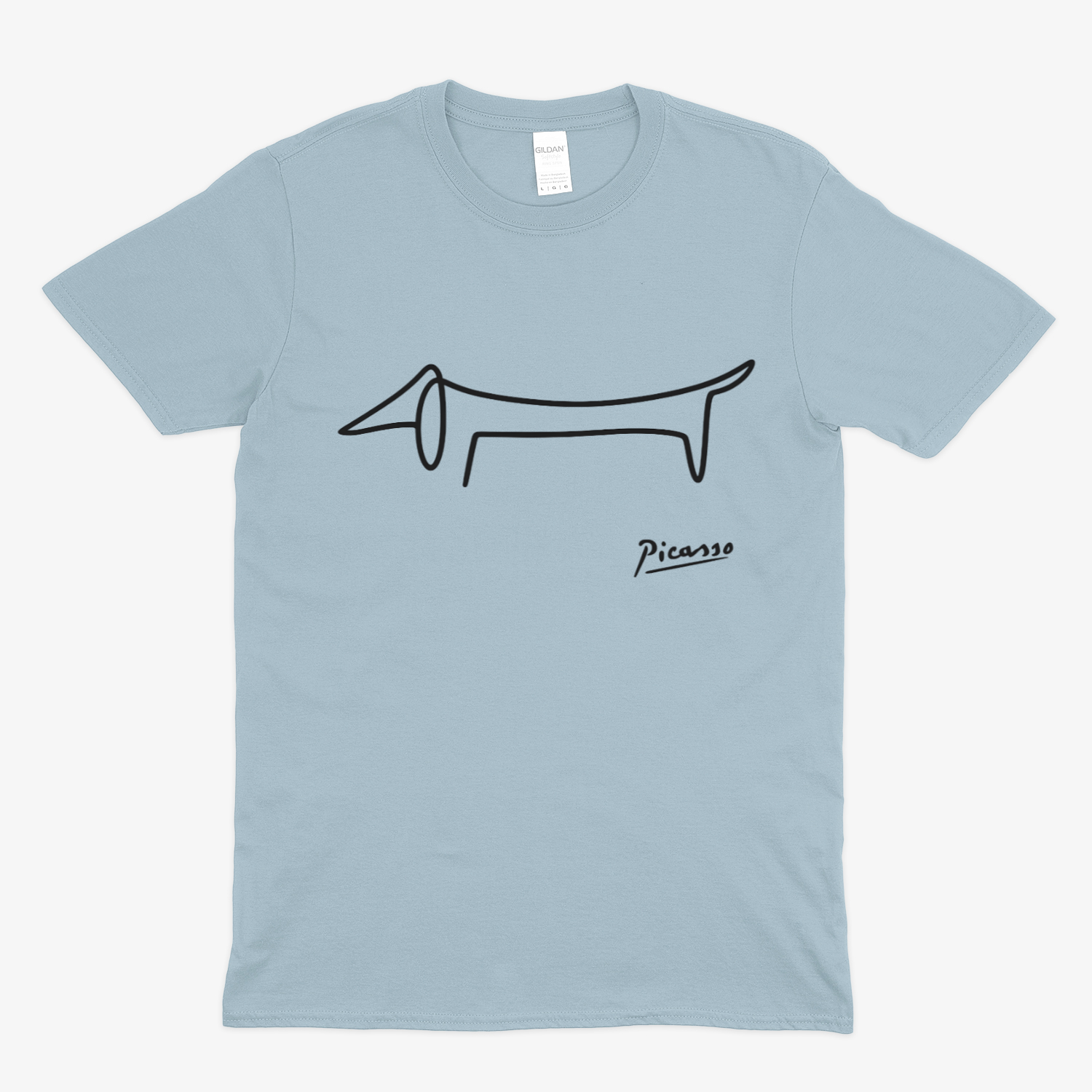 Picasso Dackel T-Shirt – Minimalistische Hundelinie mit Kultfaktor-True Insights