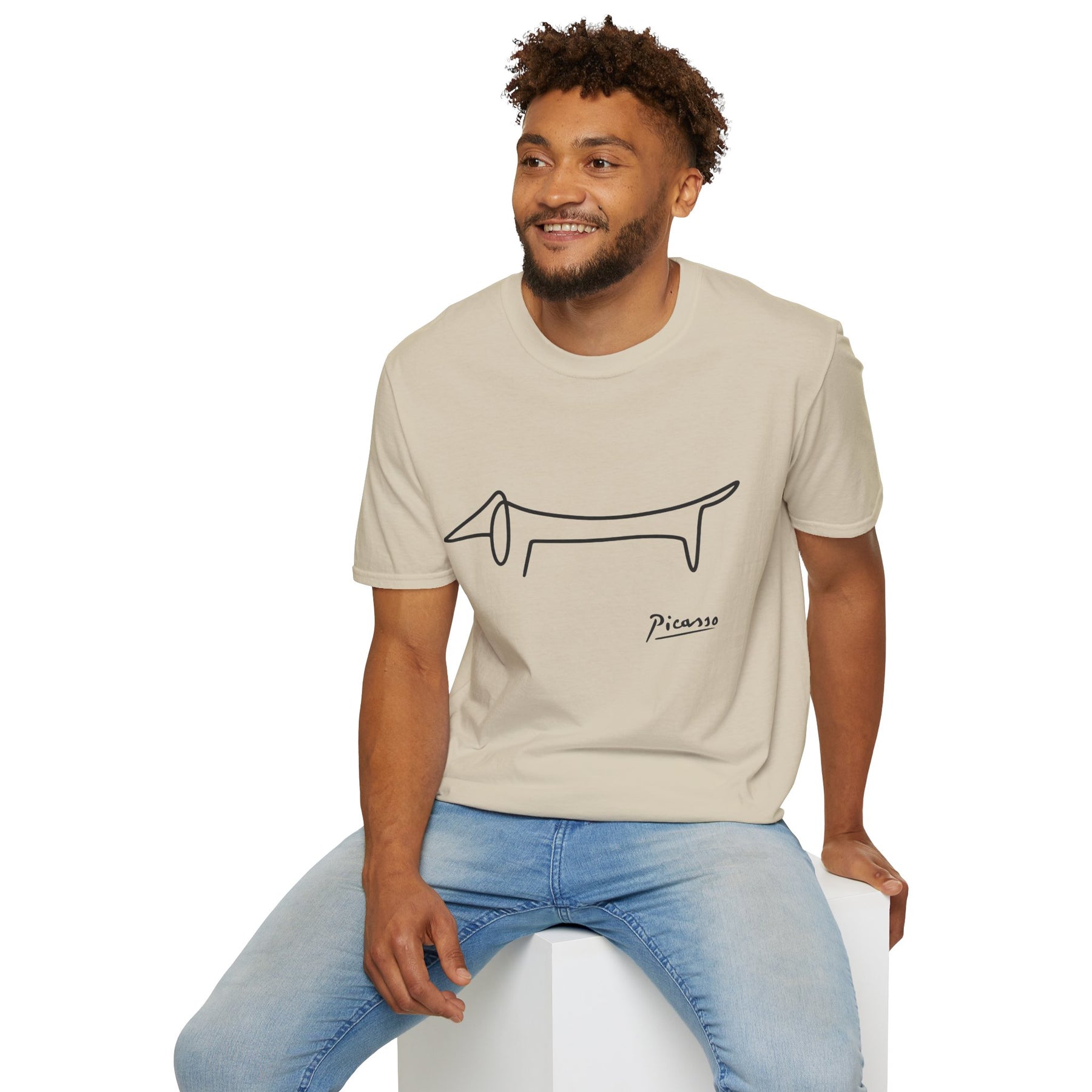 Picasso Dackel T-Shirt – Minimalistische Hundelinie mit Kultfaktor-True Insights