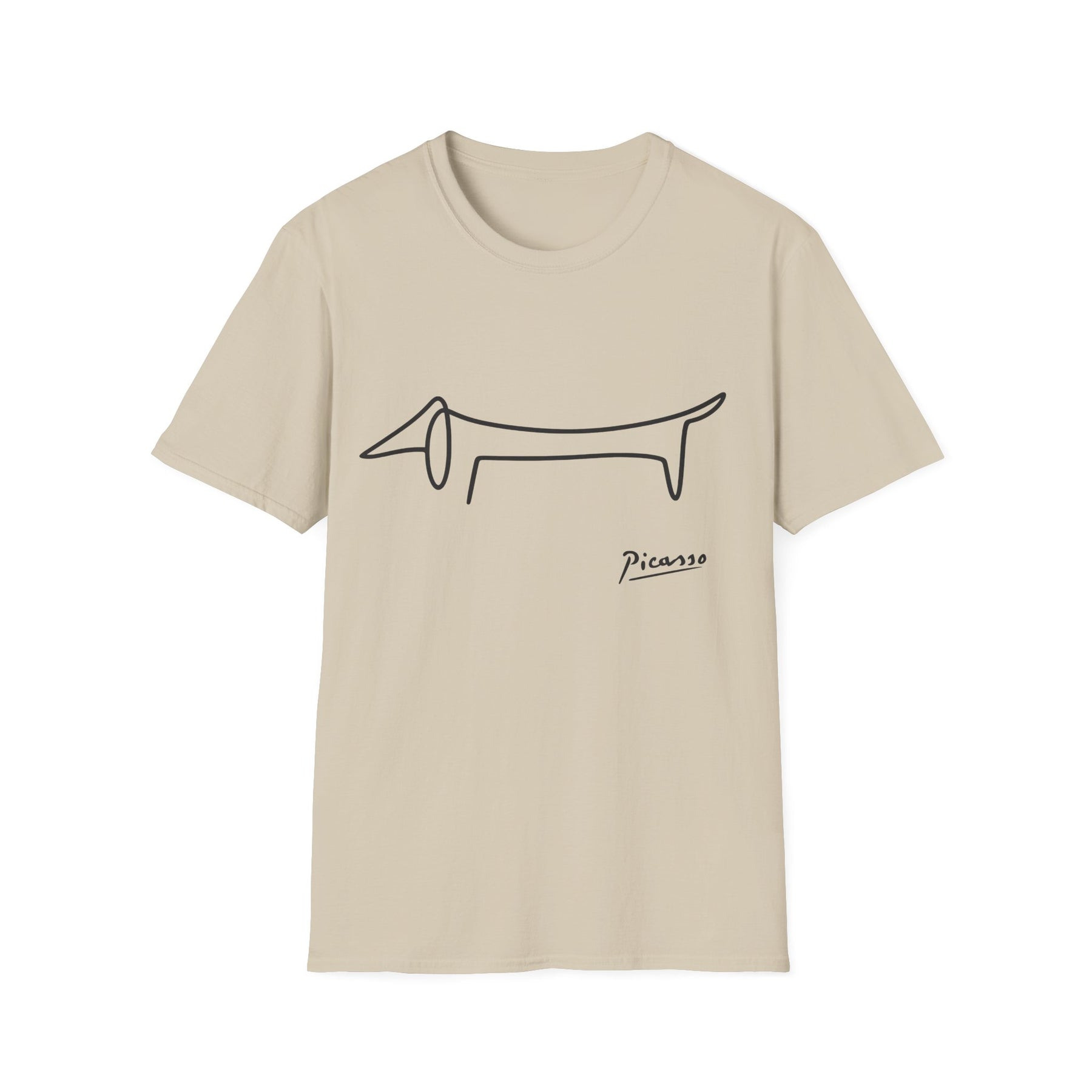Picasso Dackel T-Shirt – Minimalistische Hundelinie mit Kultfaktor-True Insights