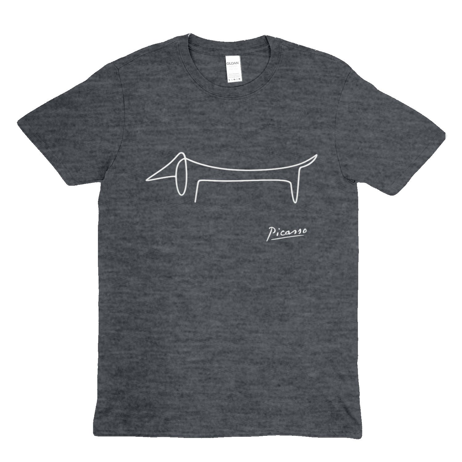 Picasso Dackel T-Shirt – Minimalistische Hundelinie mit Kultfaktor-True Insights