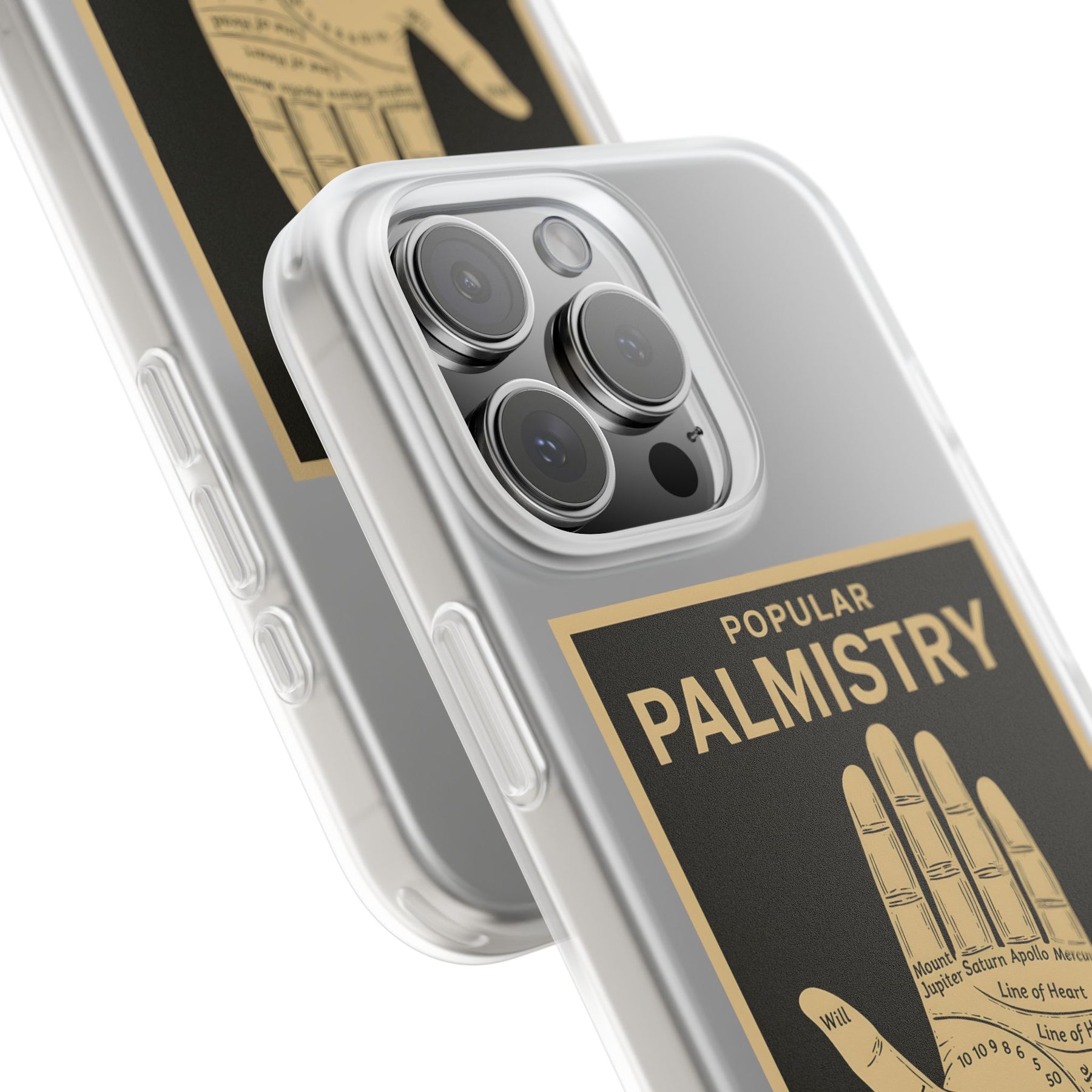 Vintage Motiv – Popular Palmistry – Esoterik-Handyhülle im Vintage-Stil mit Handlinien-Grafik | True Insights Design mit Humor