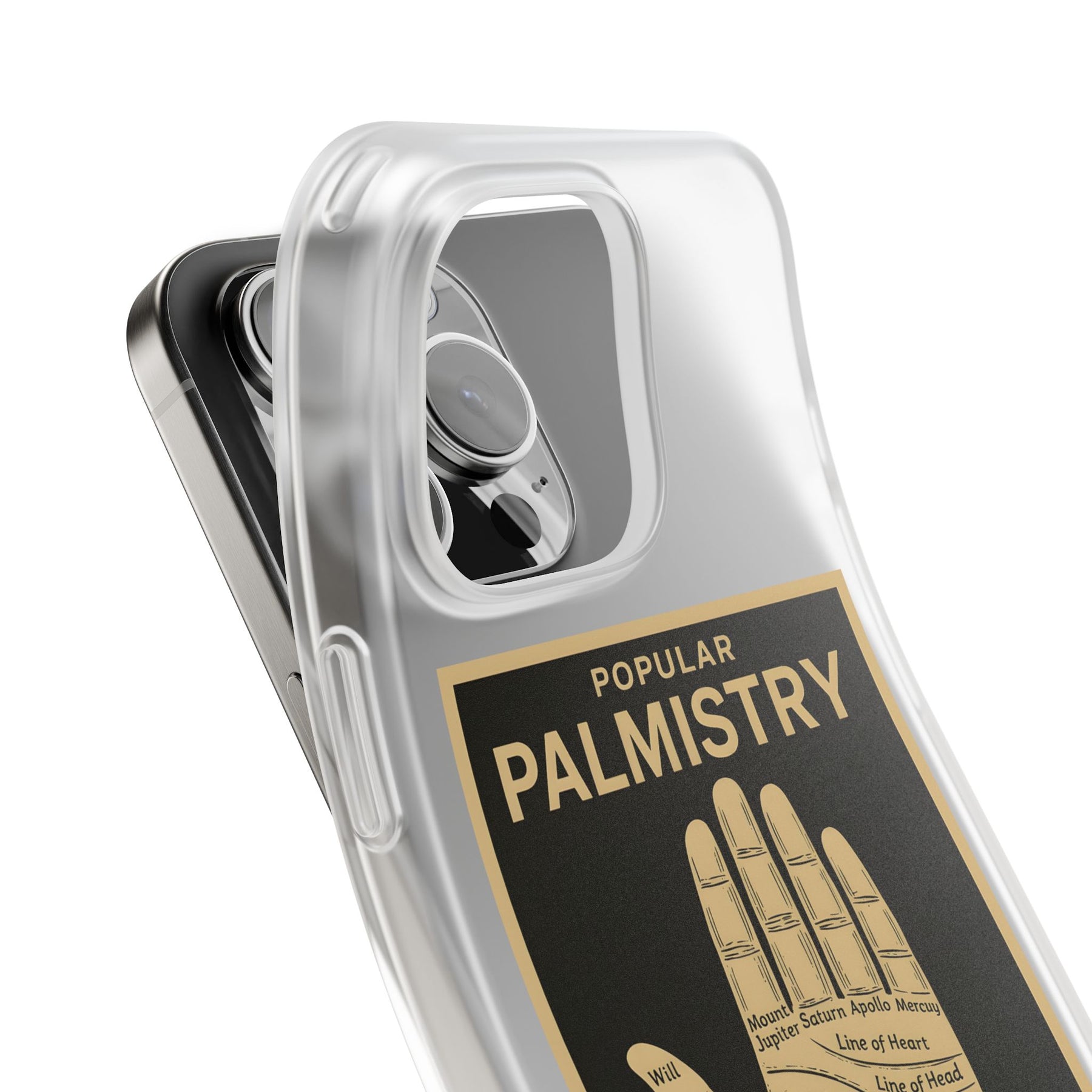 Vintage Motiv – Popular Palmistry – Esoterik-Handyhülle im Vintage-Stil mit Handlinien-Grafik | True Insights Design mit Humor