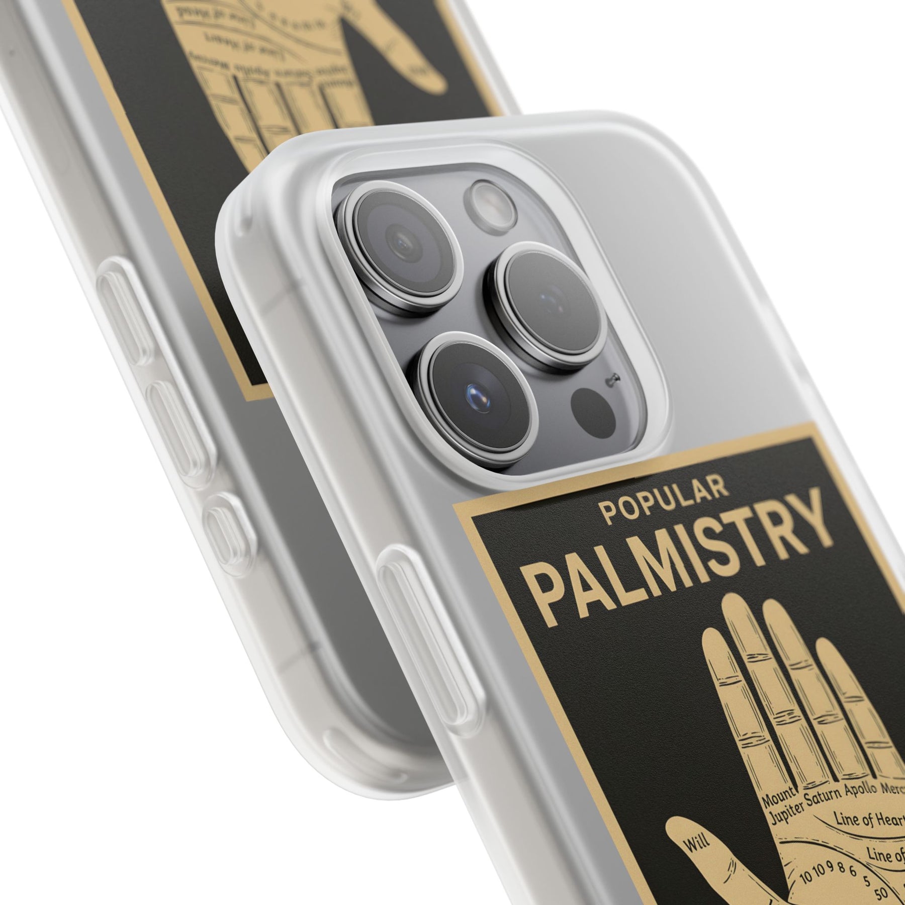 Vintage Motiv – Popular Palmistry – Esoterik-Handyhülle im Vintage-Stil mit Handlinien-Grafik | True Insights Design mit Humor