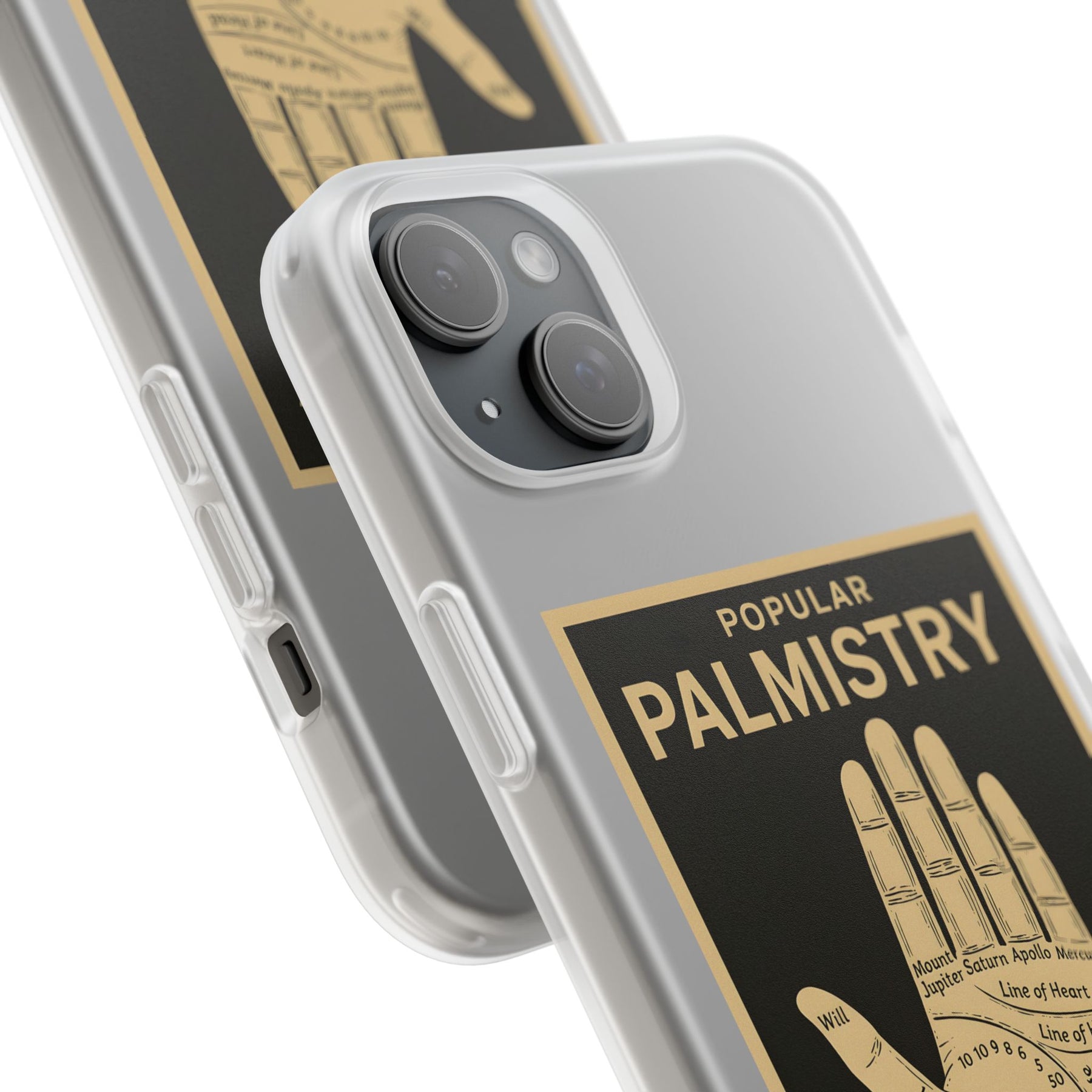 Vintage Motiv – Popular Palmistry – Esoterik-Handyhülle im Vintage-Stil mit Handlinien-Grafik | True Insights Design mit Humor