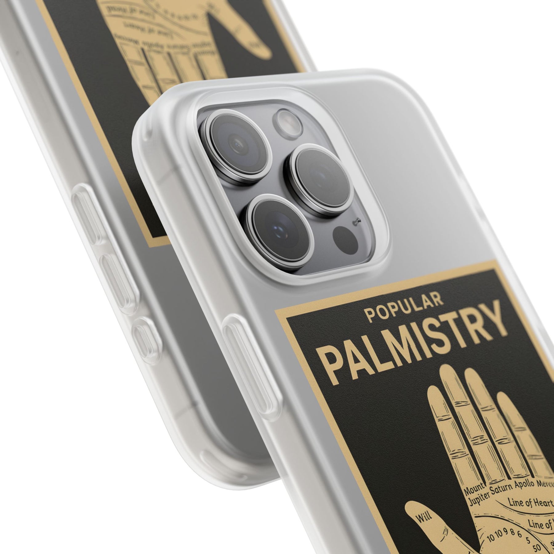 Vintage Motiv – Popular Palmistry – Esoterik-Handyhülle im Vintage-Stil mit Handlinien-Grafik | True Insights Design mit Humor