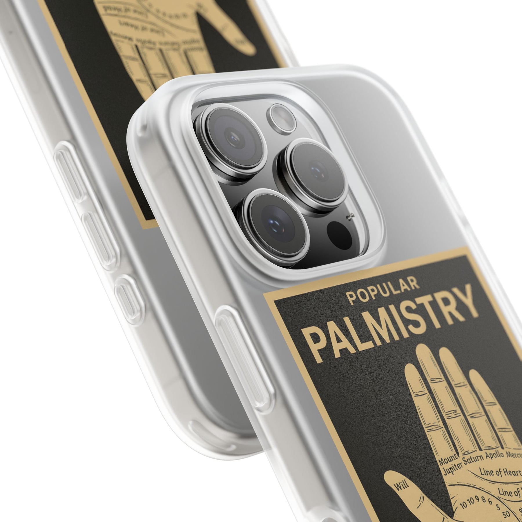 Vintage Motiv – Popular Palmistry – Esoterik-Handyhülle im Vintage-Stil mit Handlinien-Grafik | True Insights Design mit Humor