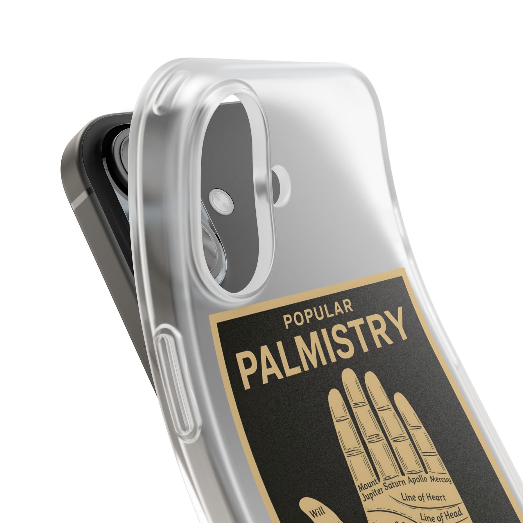 Vintage Motiv – Popular Palmistry – Esoterik-Handyhülle im Vintage-Stil mit Handlinien-Grafik | True Insights Design mit Humor