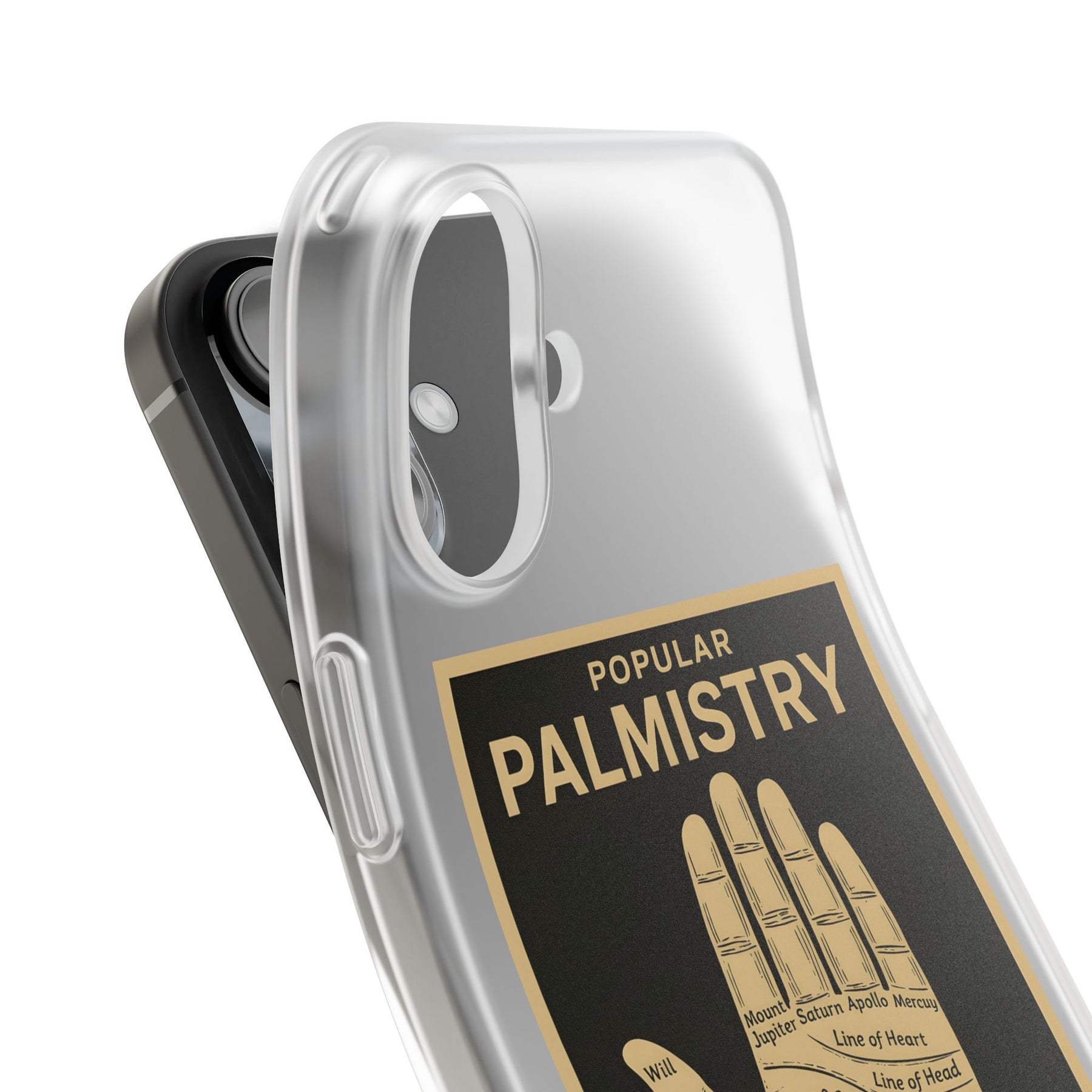 Vintage Motiv – Popular Palmistry – Esoterik-Handyhülle im Vintage-Stil mit Handlinien-Grafik | True Insights Design mit Humor