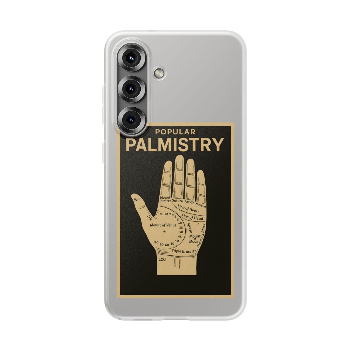 Vintage Motiv – Popular Palmistry – Esoterik-Handyhülle im Vintage-Stil mit Handlinien-Grafik | True Insights Design mit Humor