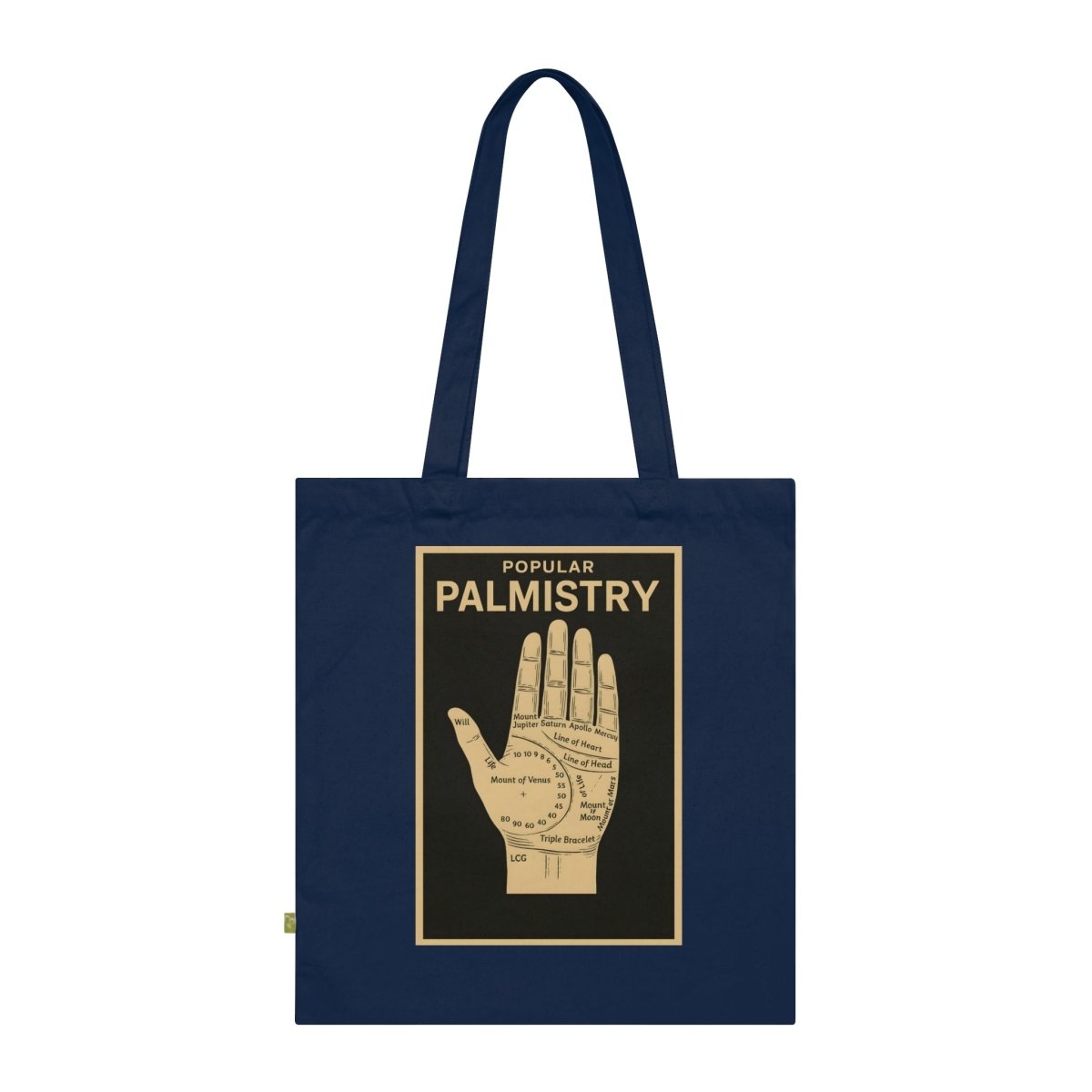 Vintage Motiv – Popular Palmistry – Esoterischer Stoffbeutel mit Handlinien-Design | True Insights Design mit Humor