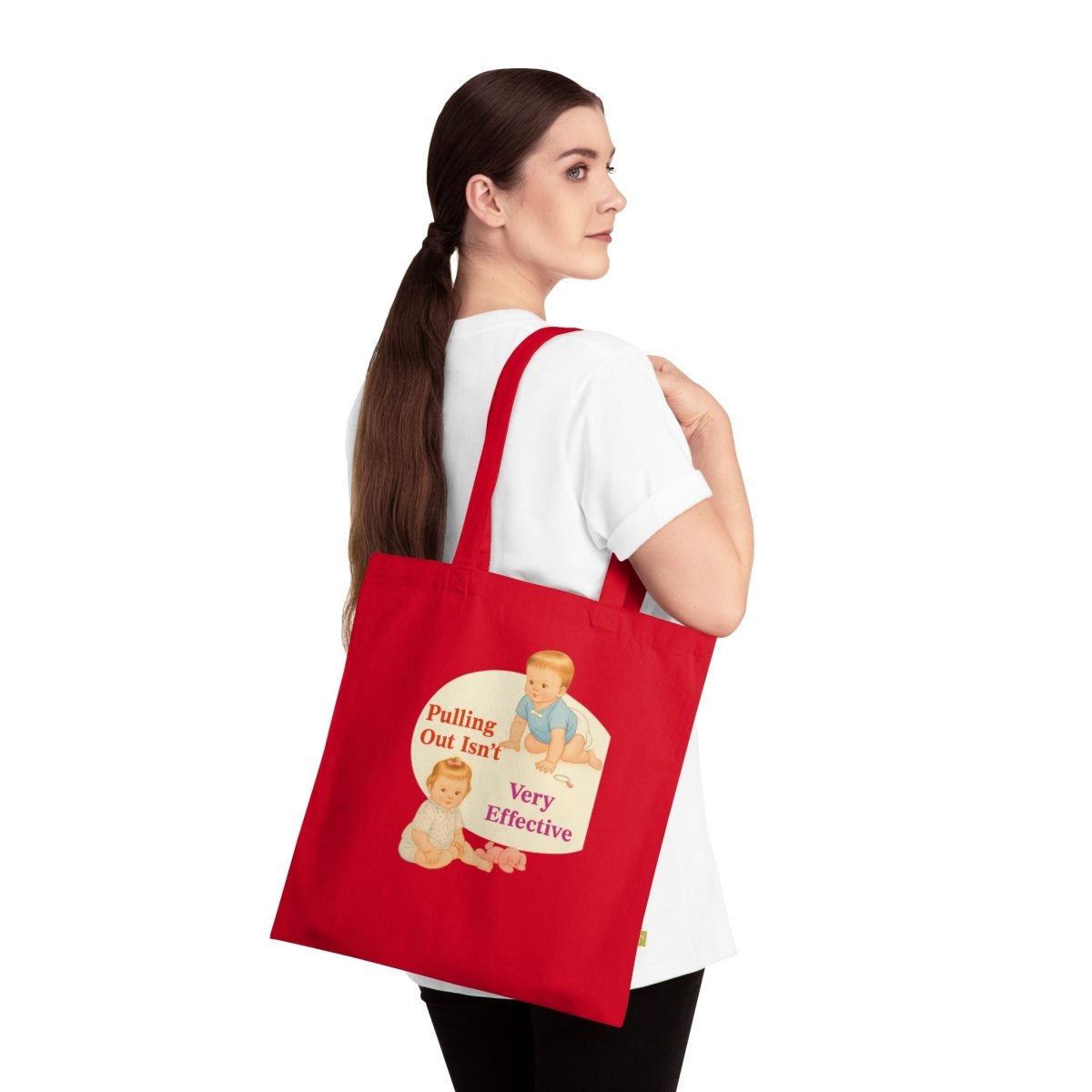 Pulling Out Isn’t Very Effective – Ironische Statement-Totebag mit Babymotiv-Bags-True Insights