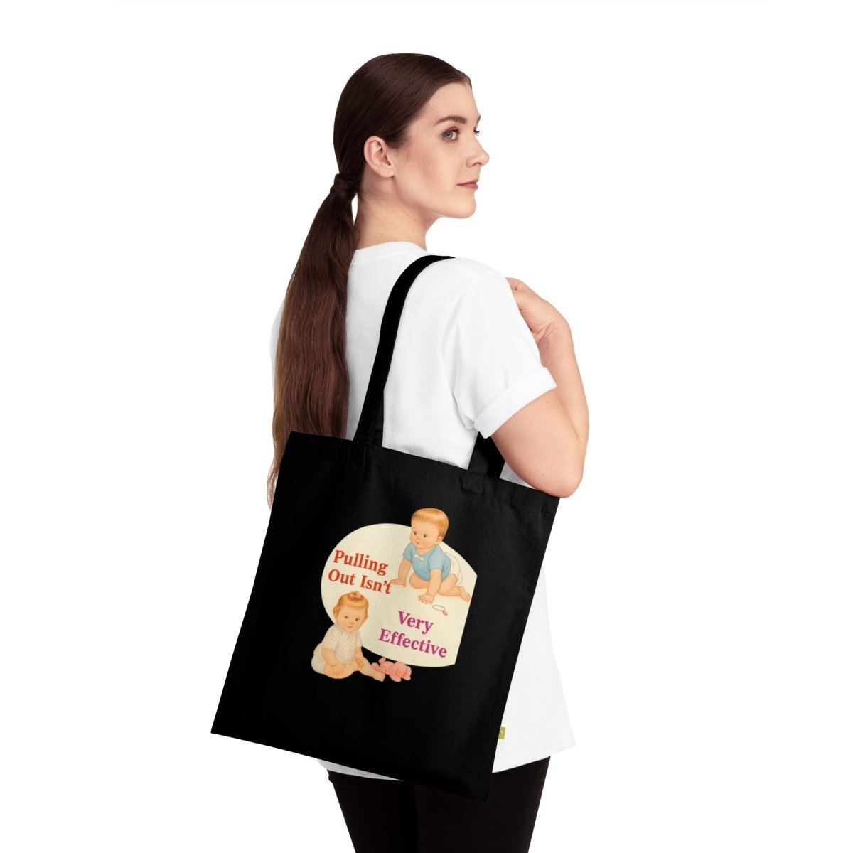 Pulling Out Isn’t Very Effective – Ironische Statement-Totebag mit Babymotiv-Bags-True Insights